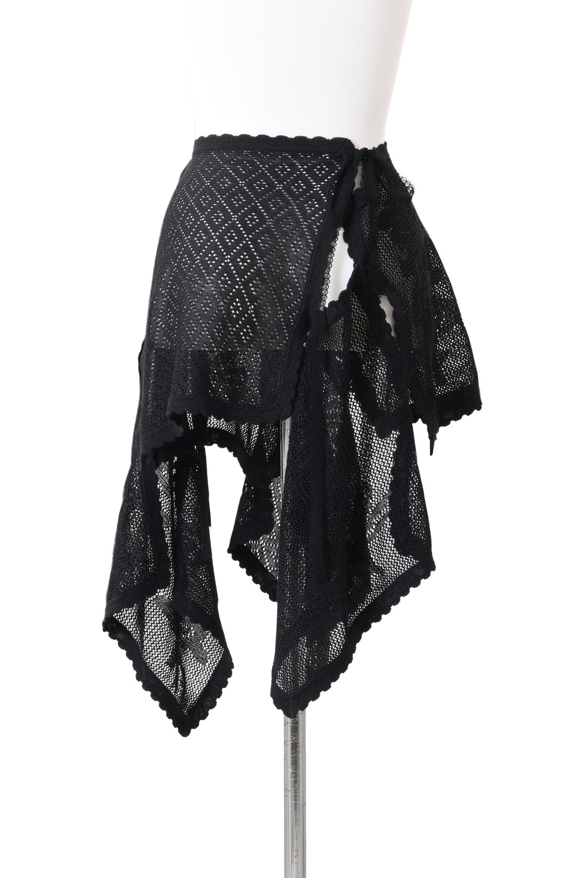 Lace knit skirt - Black