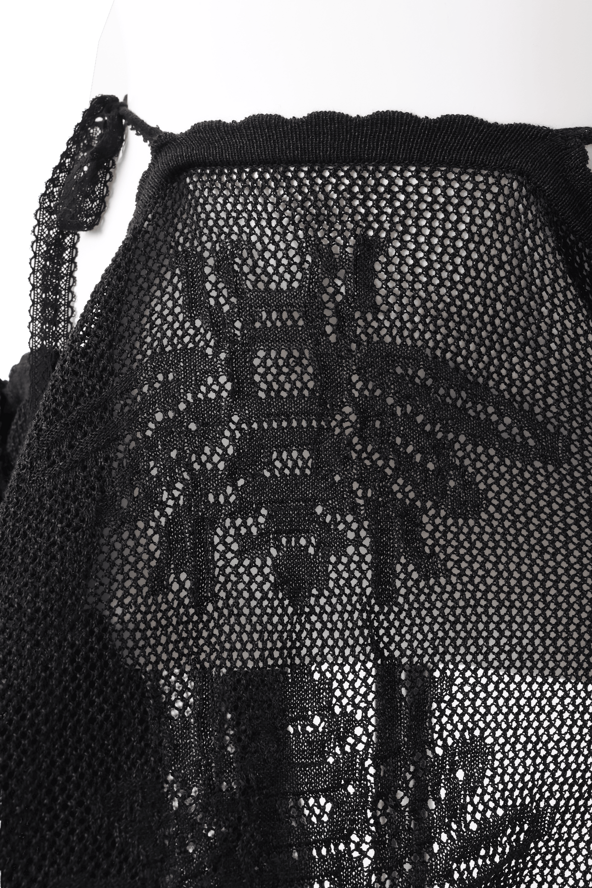 Lace knit skirt - Black