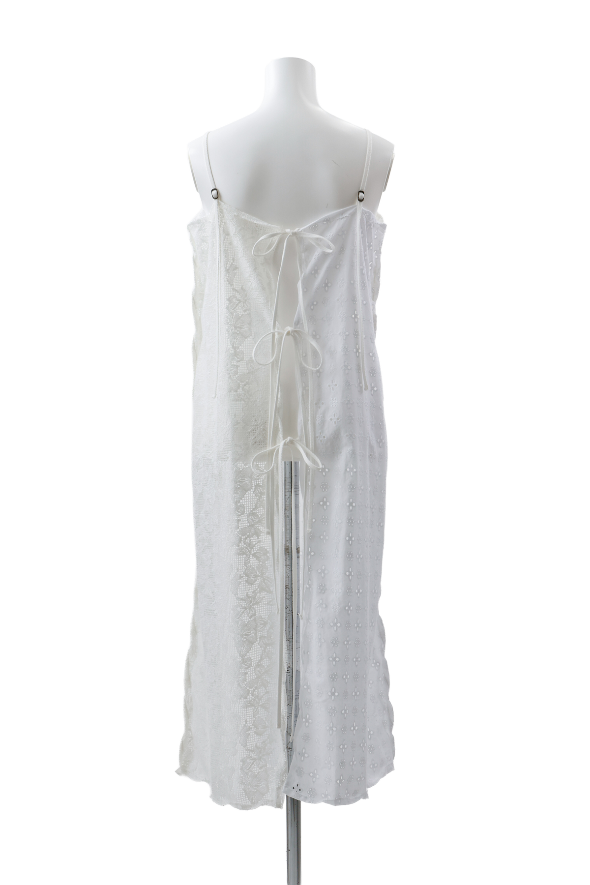 Twist edge lace  apron - Off-white