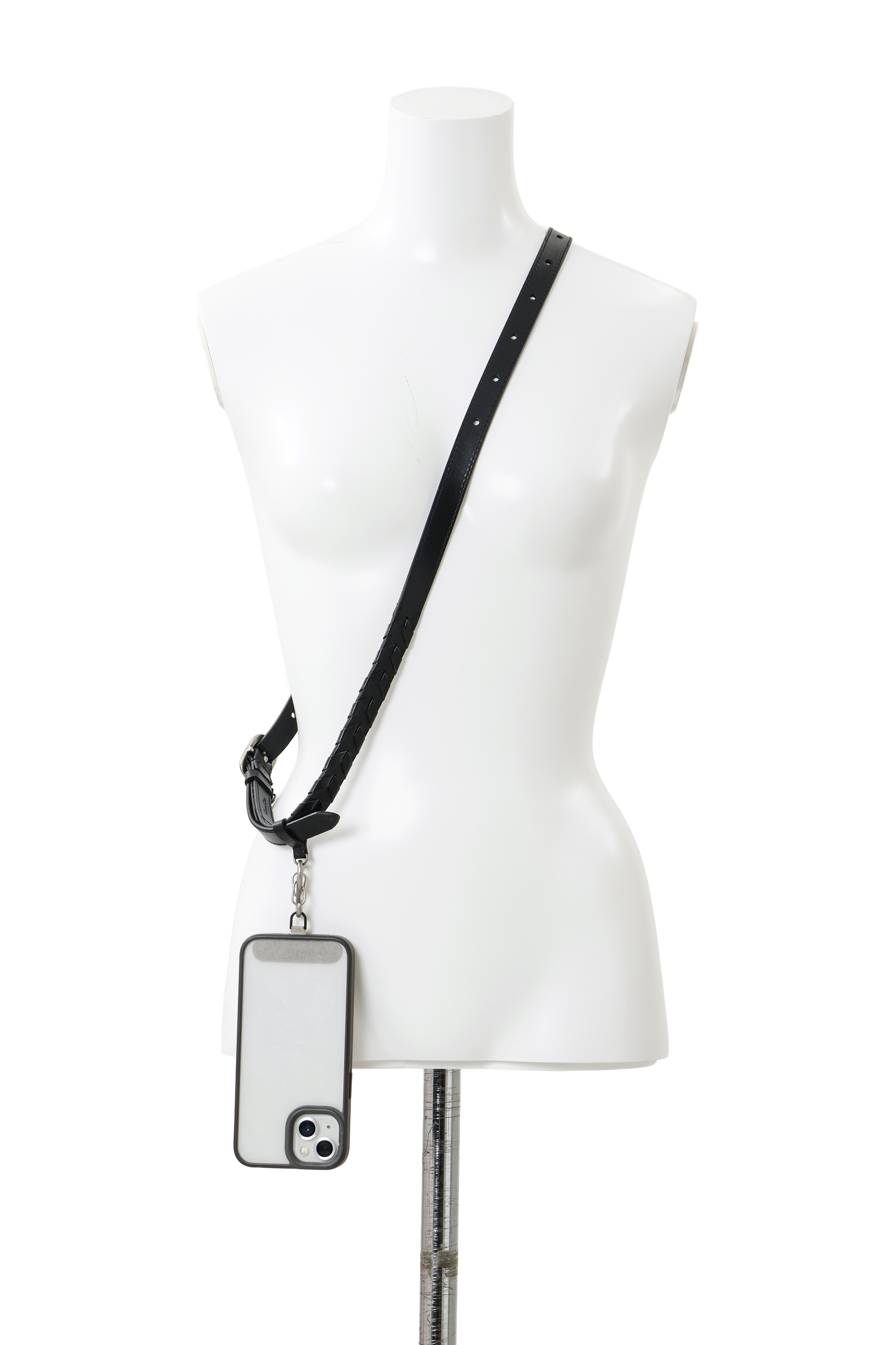 Herringbone three way belt - Black