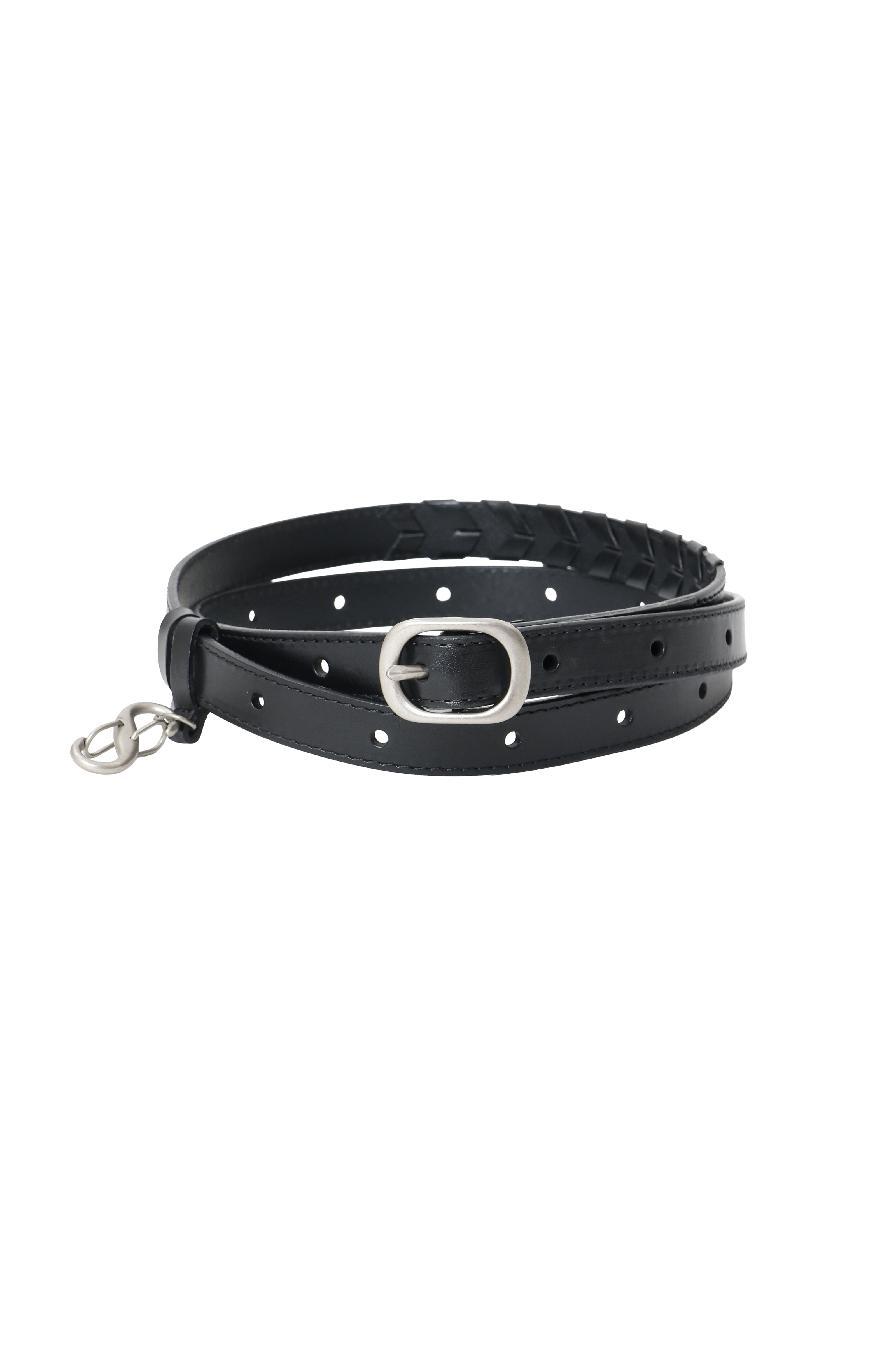 Herringbone three way belt - Black