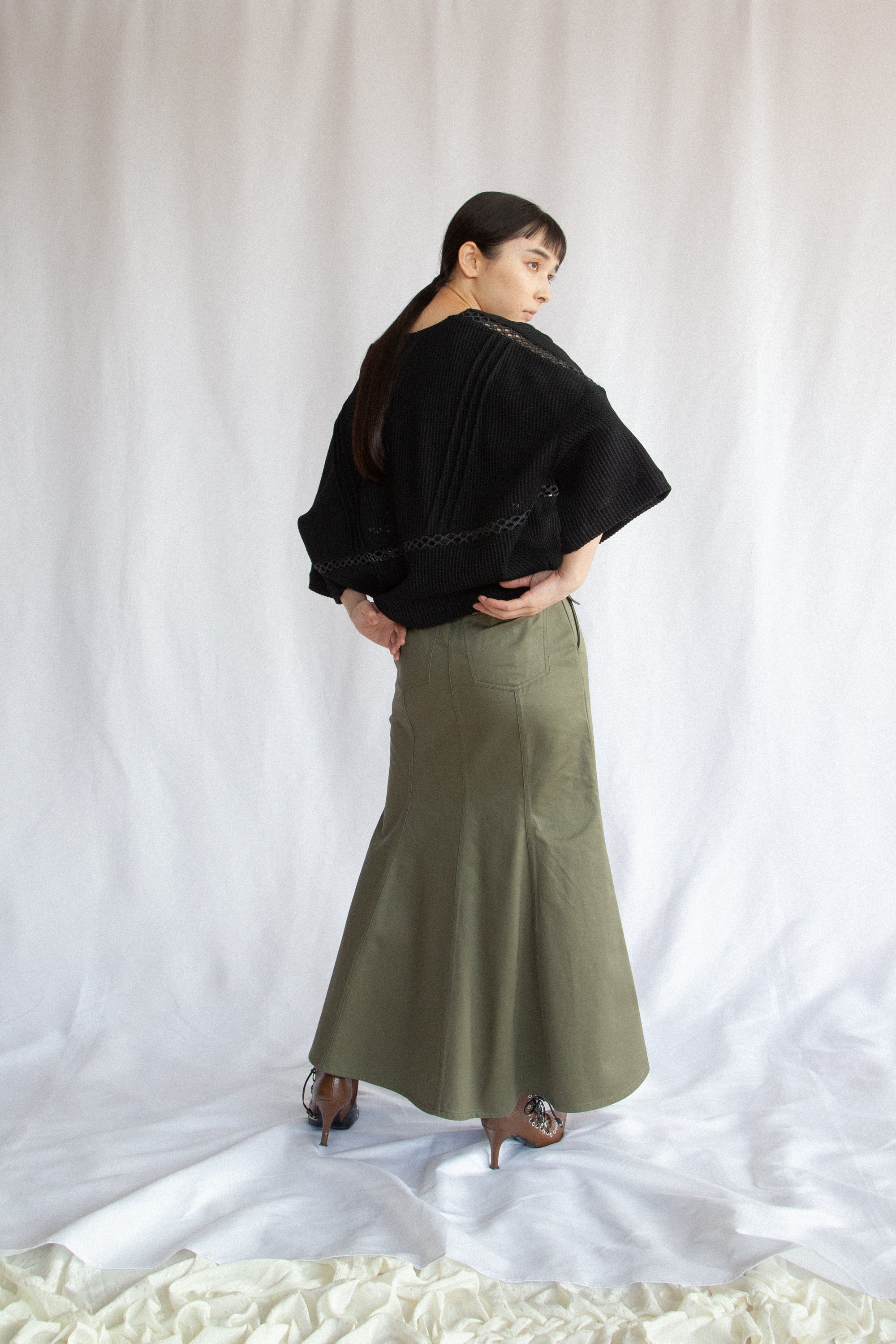 Smocking belt mermaid skirt