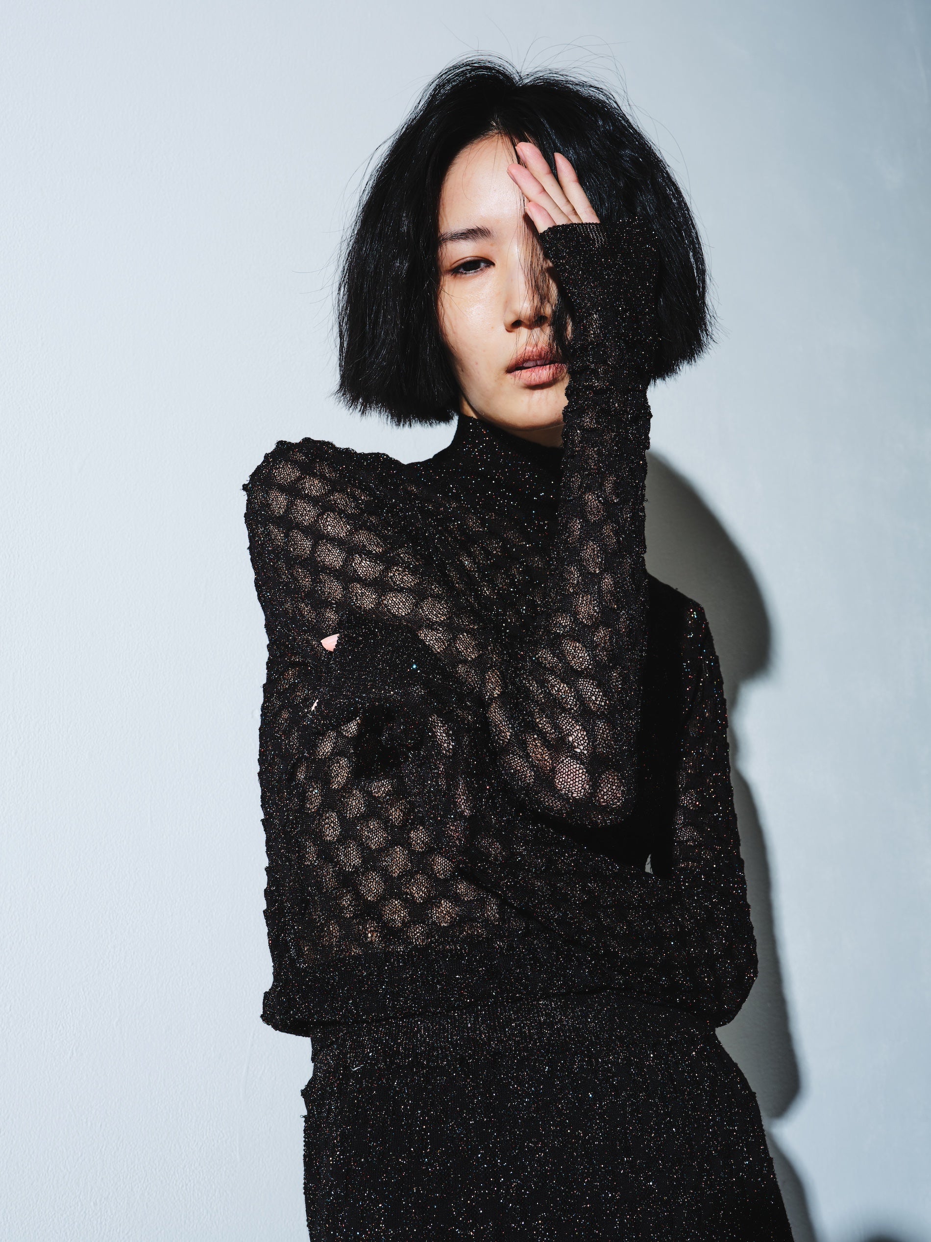 Bubble knit pullover - Black