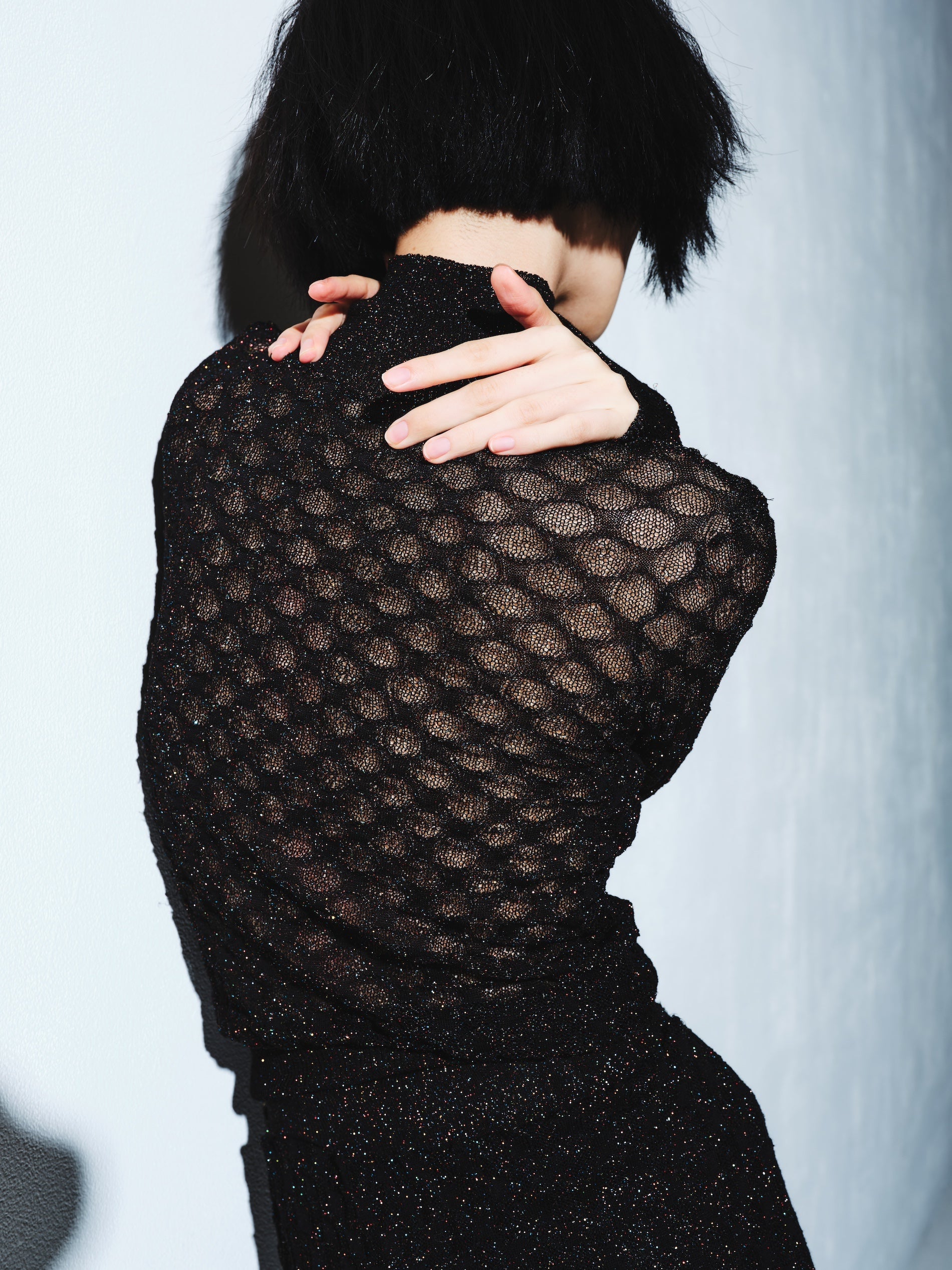 Bubble knit pullover - Black