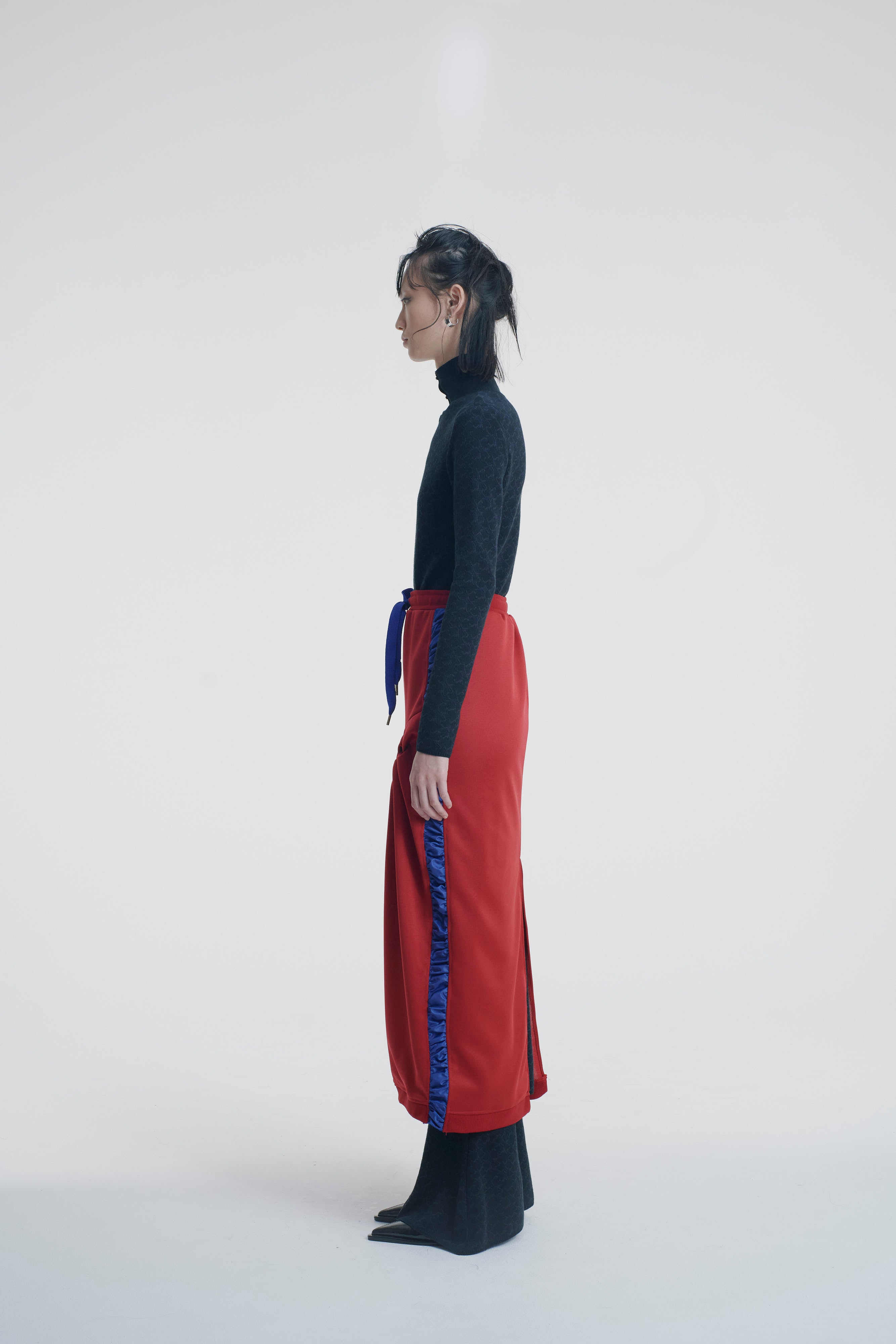 Jersey pencil skirt ‐ Red