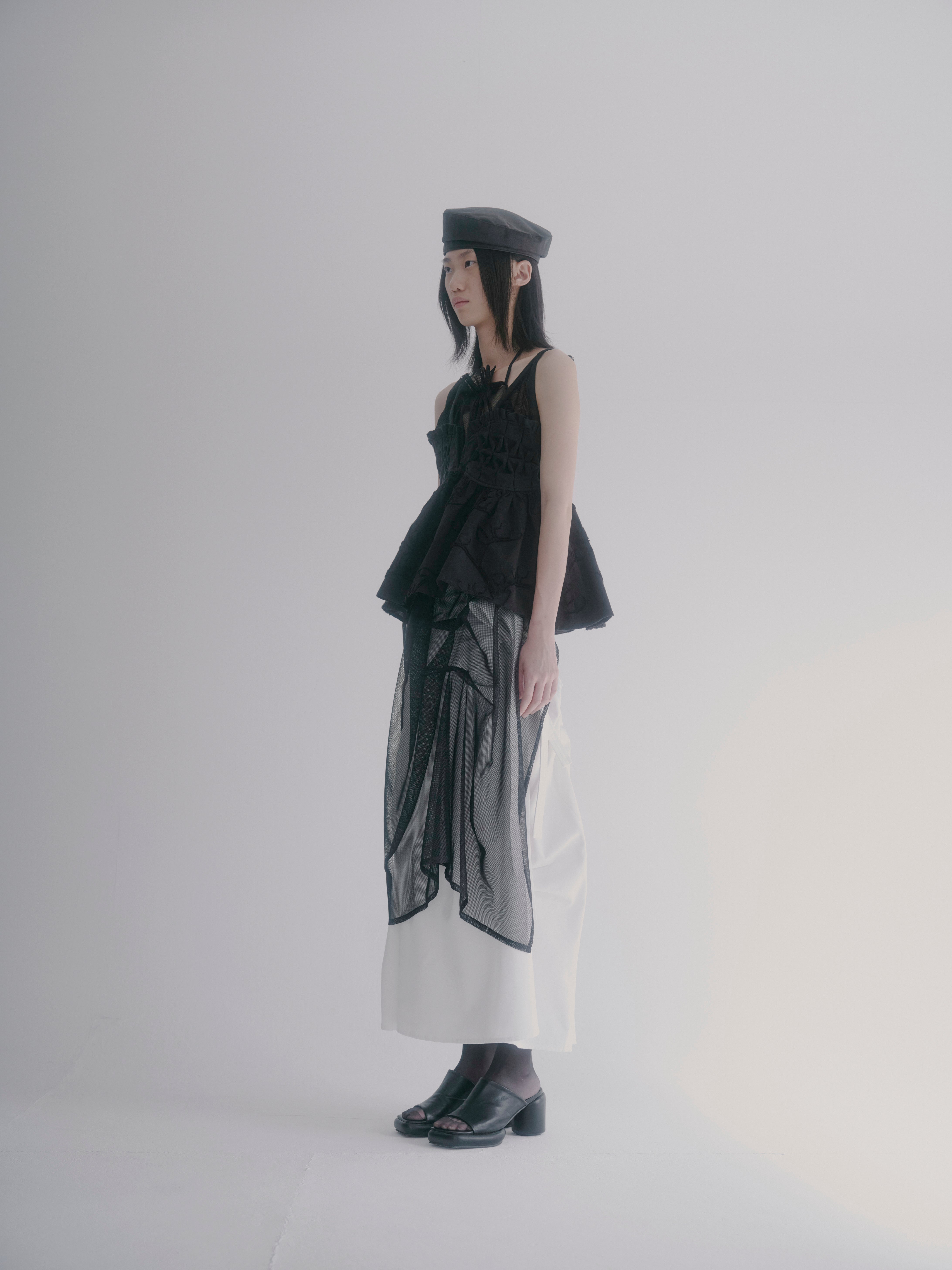 Hakama wrap skirt ‐ White