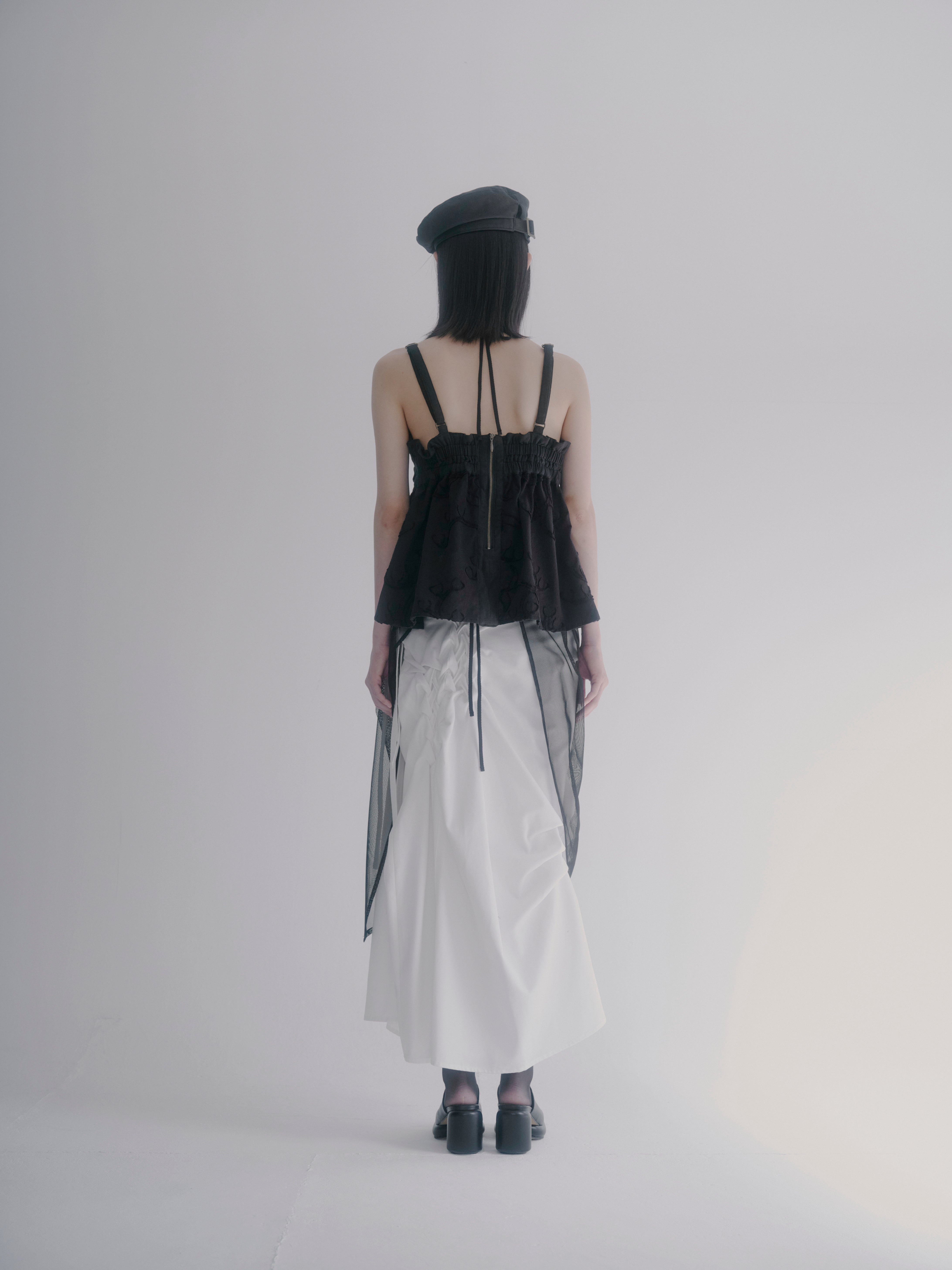 Hakama wrap skirt ‐ White