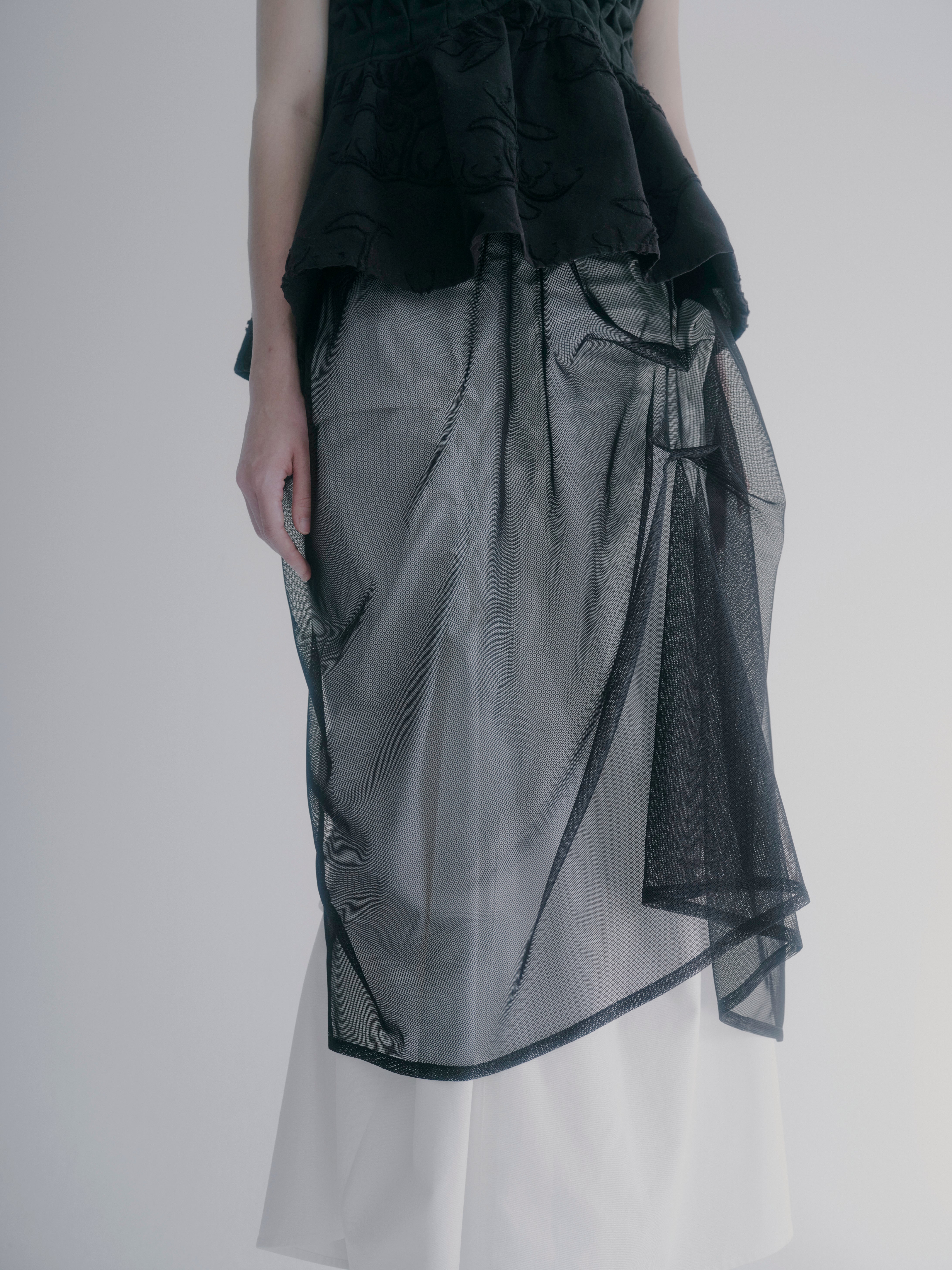 Hakama wrap skirt ‐ White