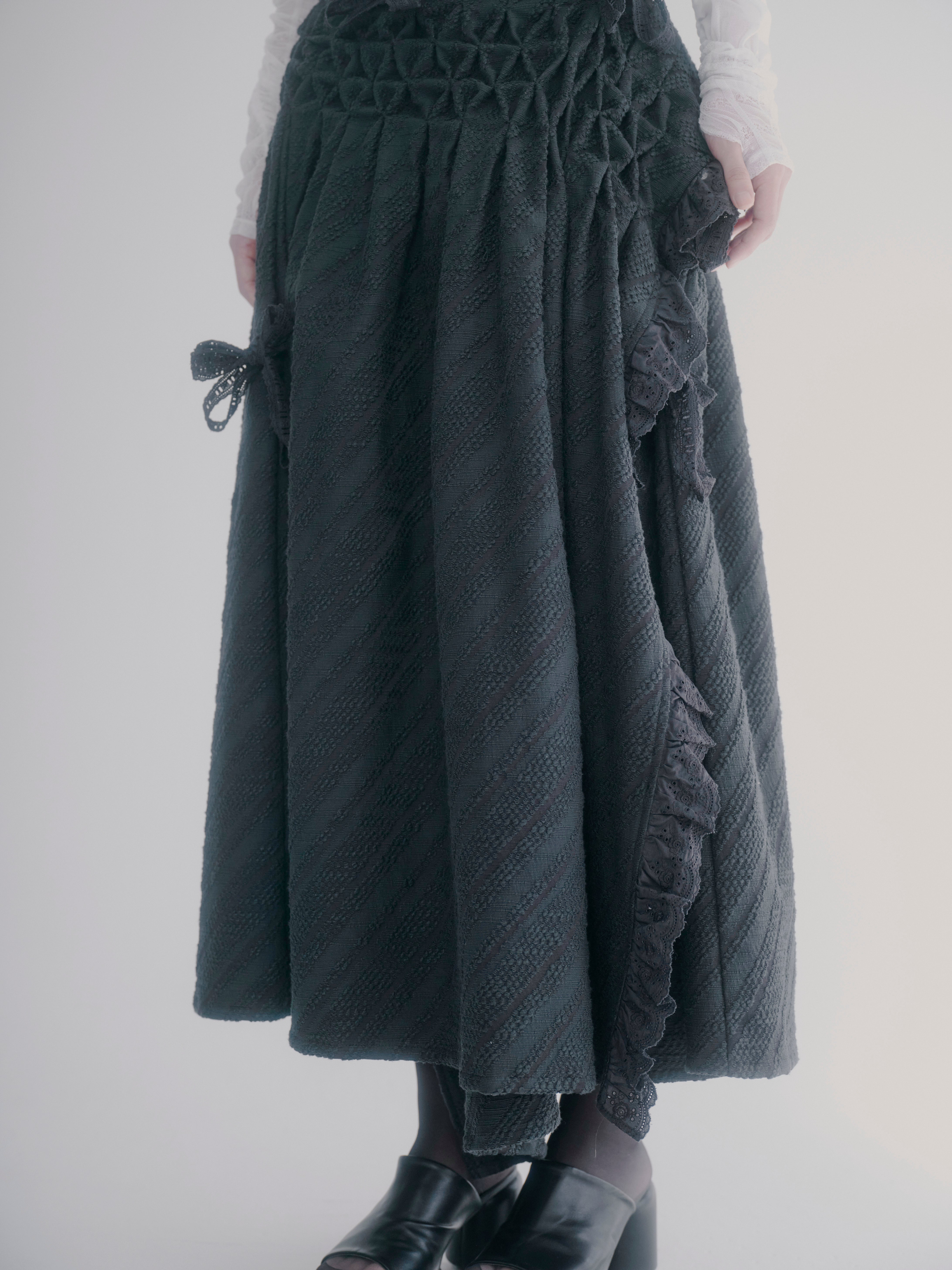 Bouquet wrap skirt - Black