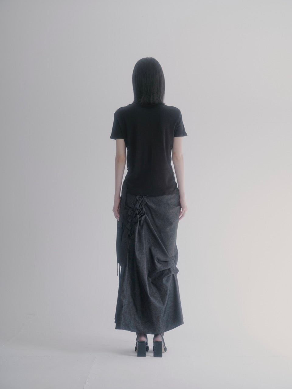 Hakama wrap skirt - Black