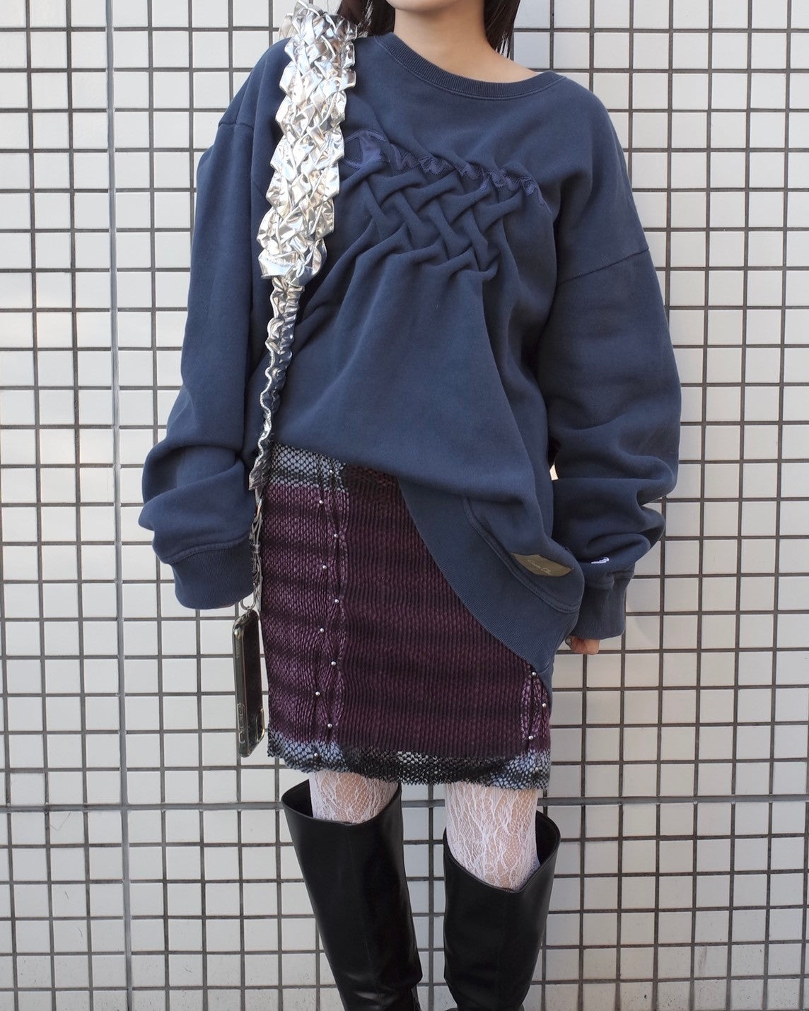 ATELIER by Create Clair / Remake Smocking Sweat - 1 - Navy