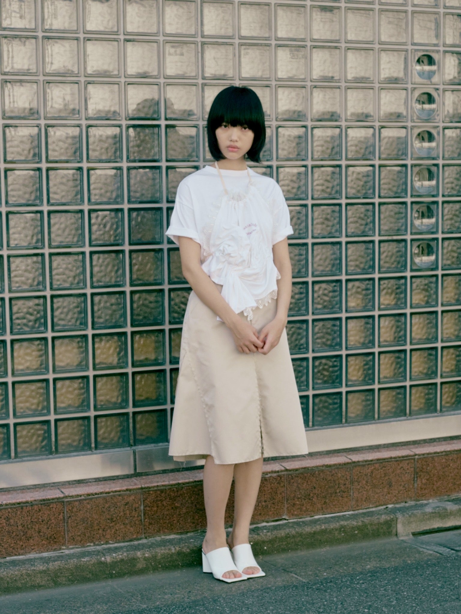 Tee-bustier - Beige