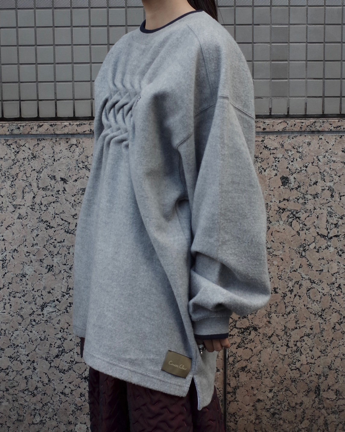 ATELIER by Create Clair / Remake Smocking Sweat - 1 - Gray