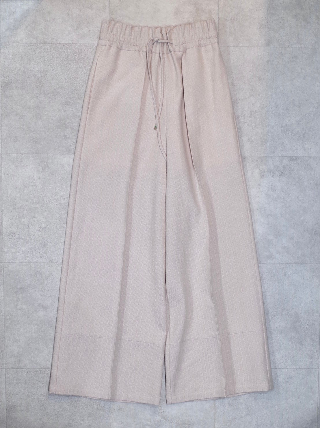 Waist mark easy wide pants