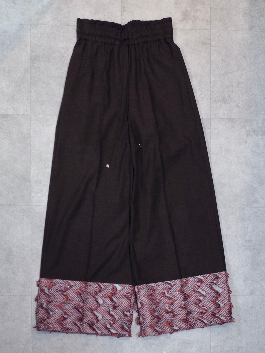 Waist mark easy wide pants