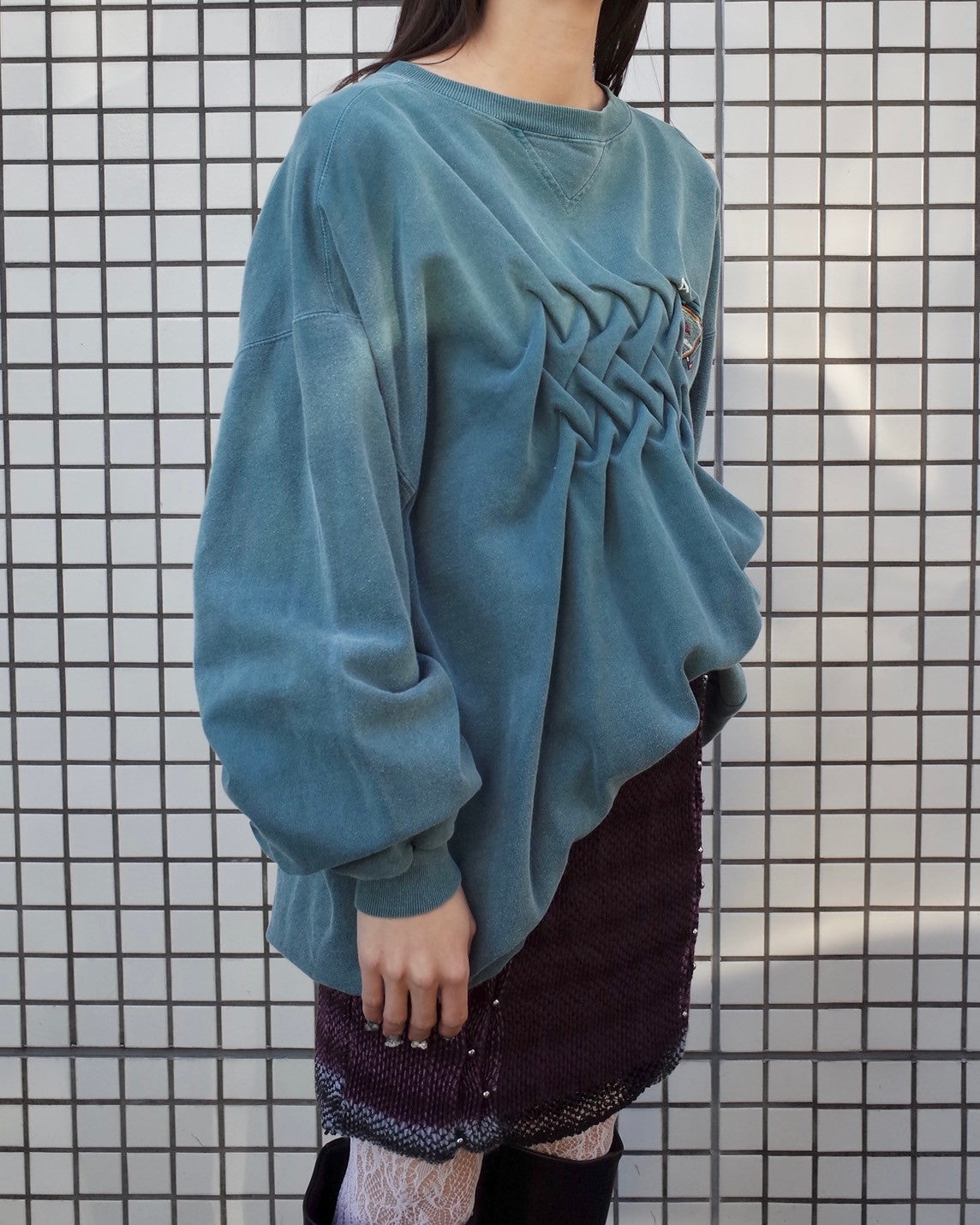 ATELIER by Create Clair / Remake Smocking Sweat - 1 - Green