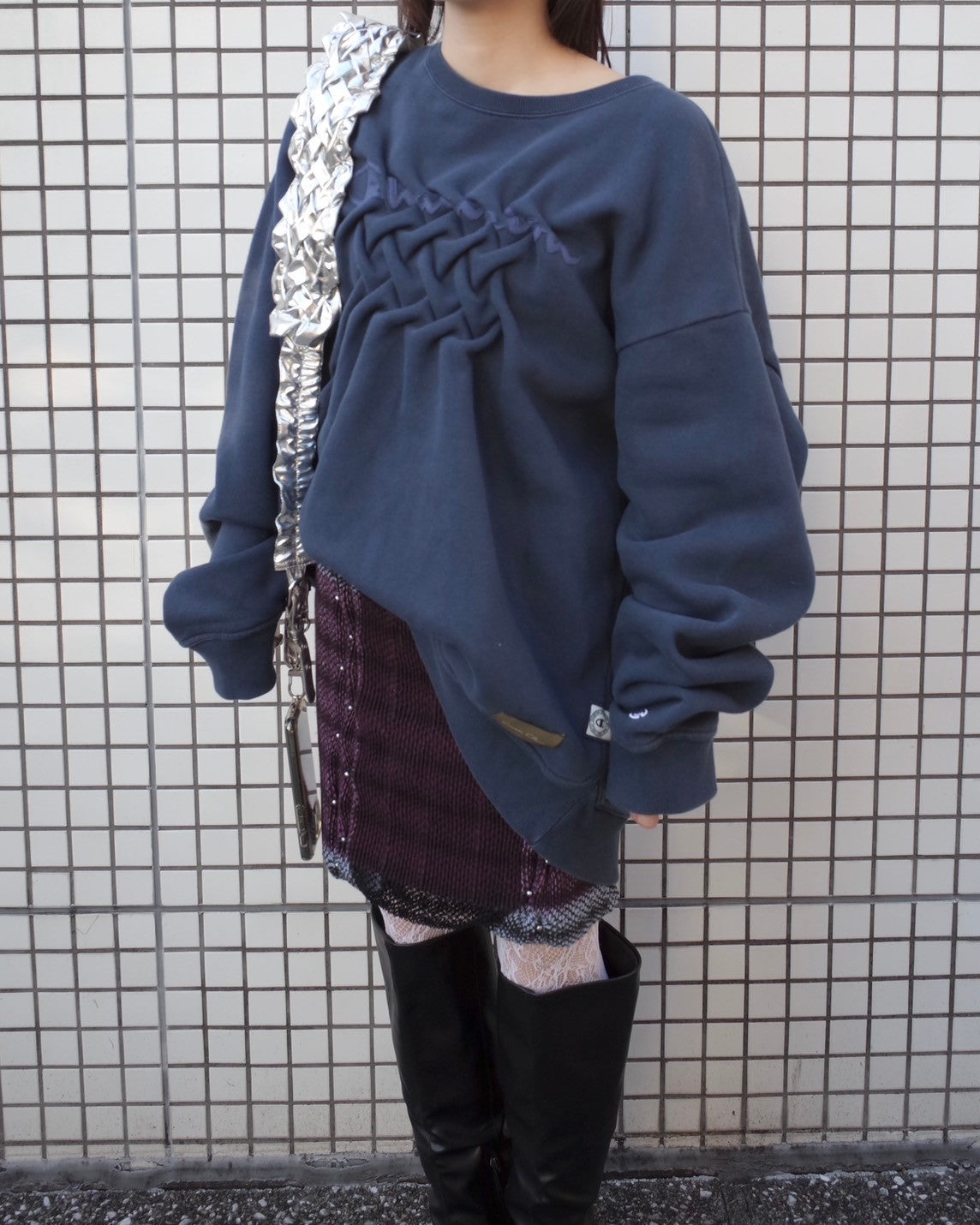 ATELIER by Create Clair / Remake Smocking Sweat - 1 - Navy