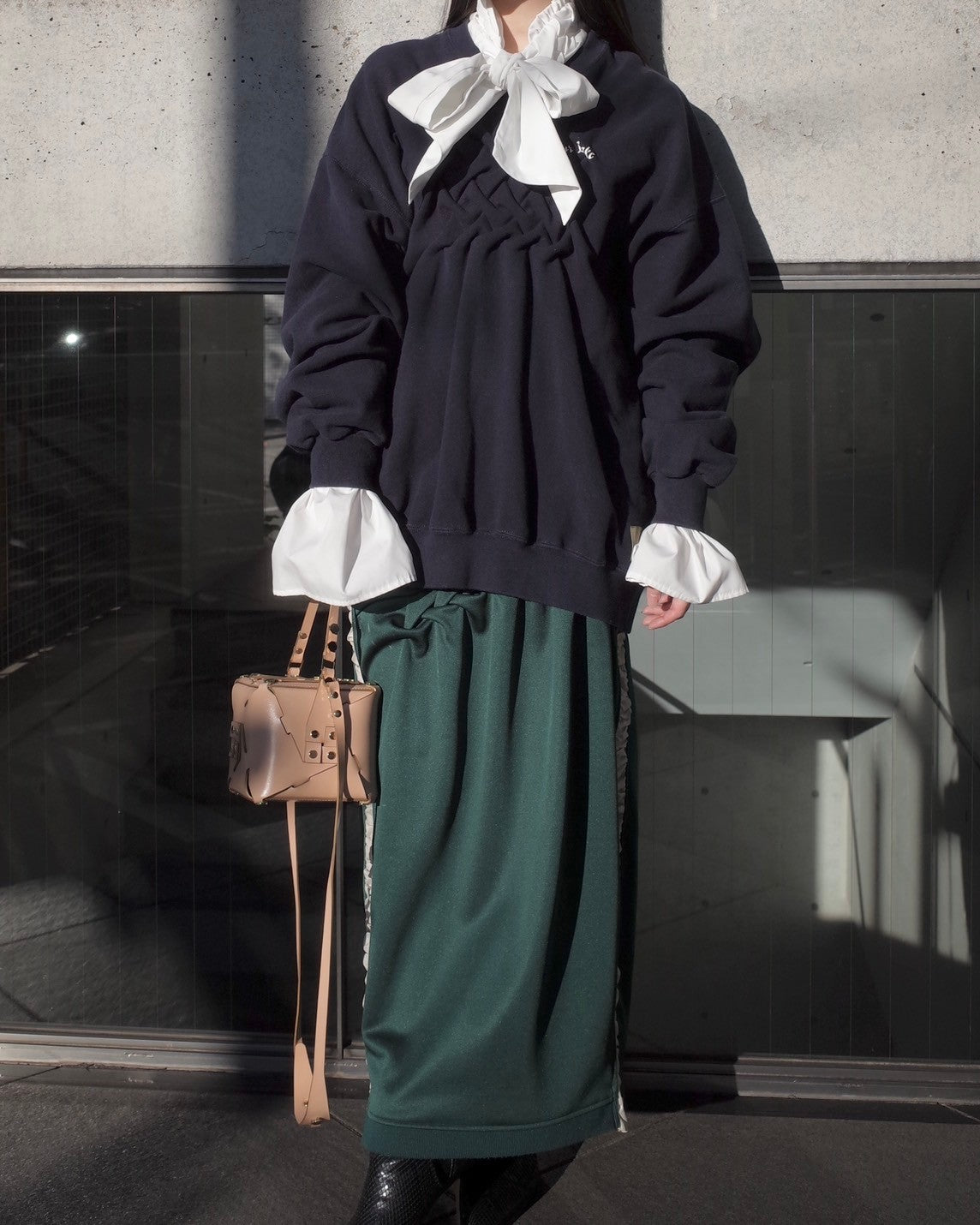 ATELIER by Create Clair / Remake Smocking Sweat - 1 - Navy