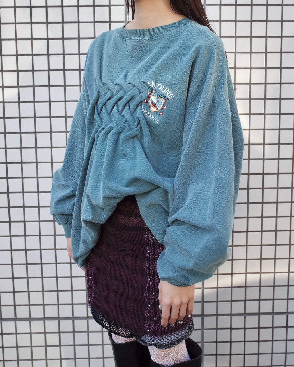 ATELIER by Create Clair / Remake Smocking Sweat - 1 - Green