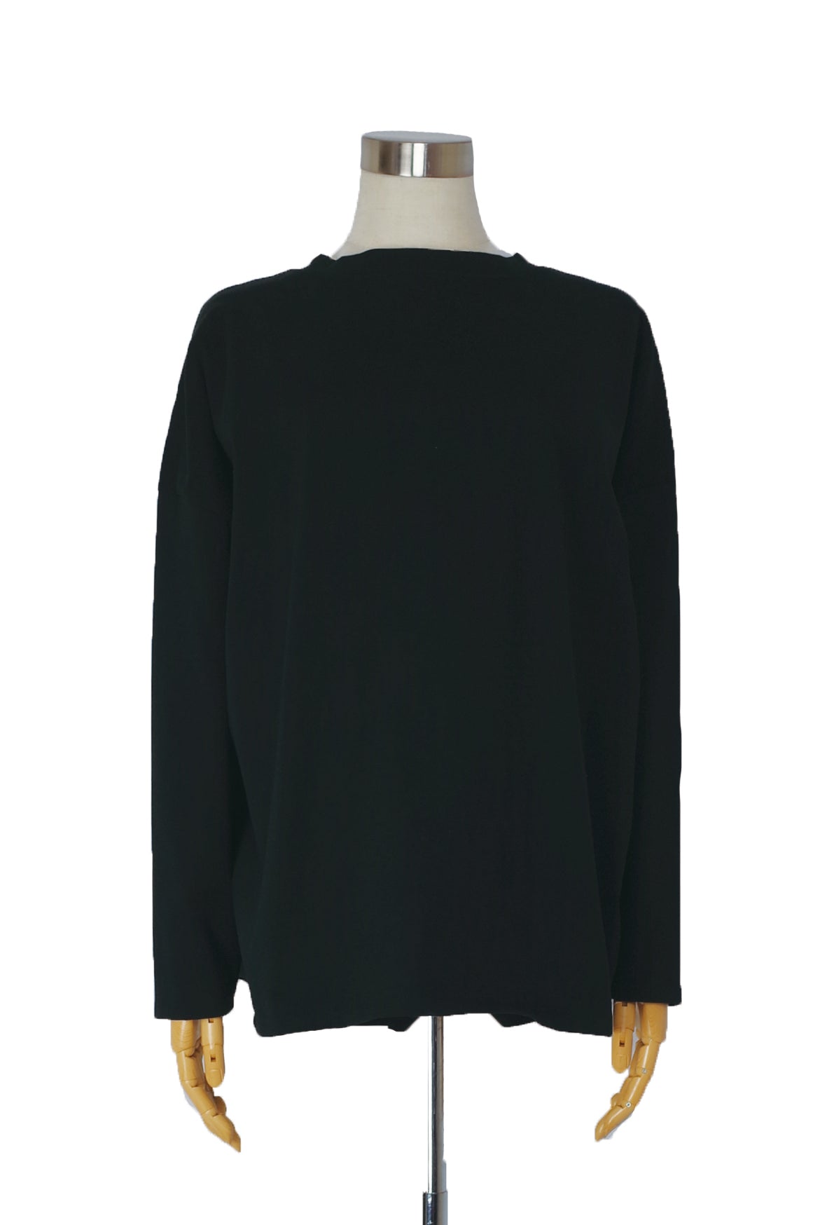 Smocking long t-shirt - Black