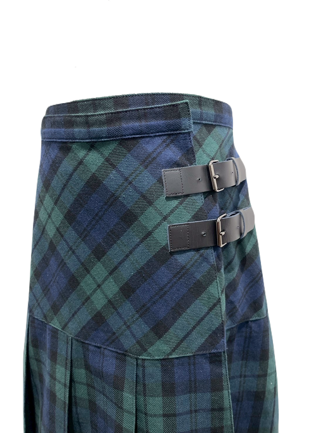 Plaid pleated skirt - Navy