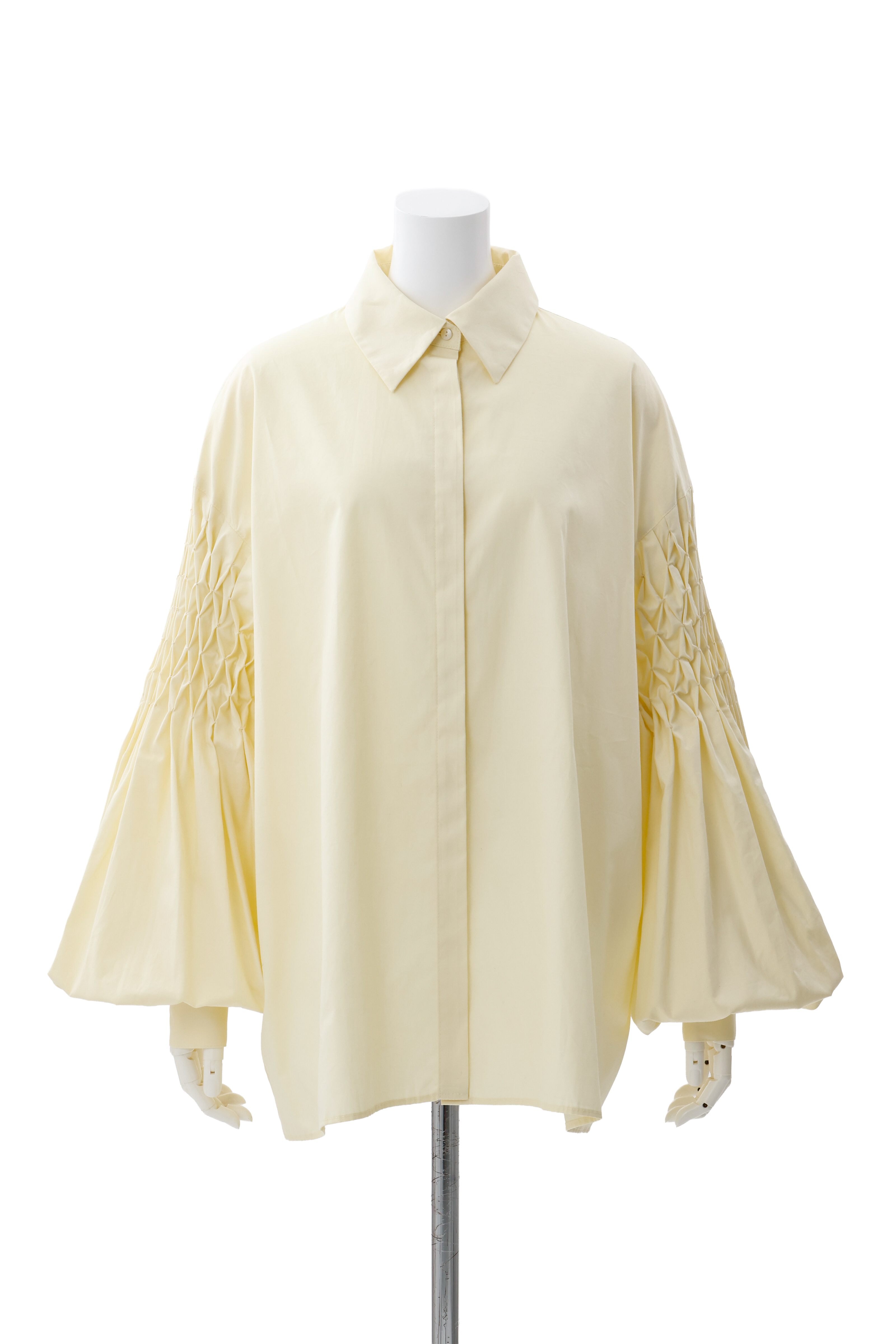 Smocking sleeve blouse - Yellow
