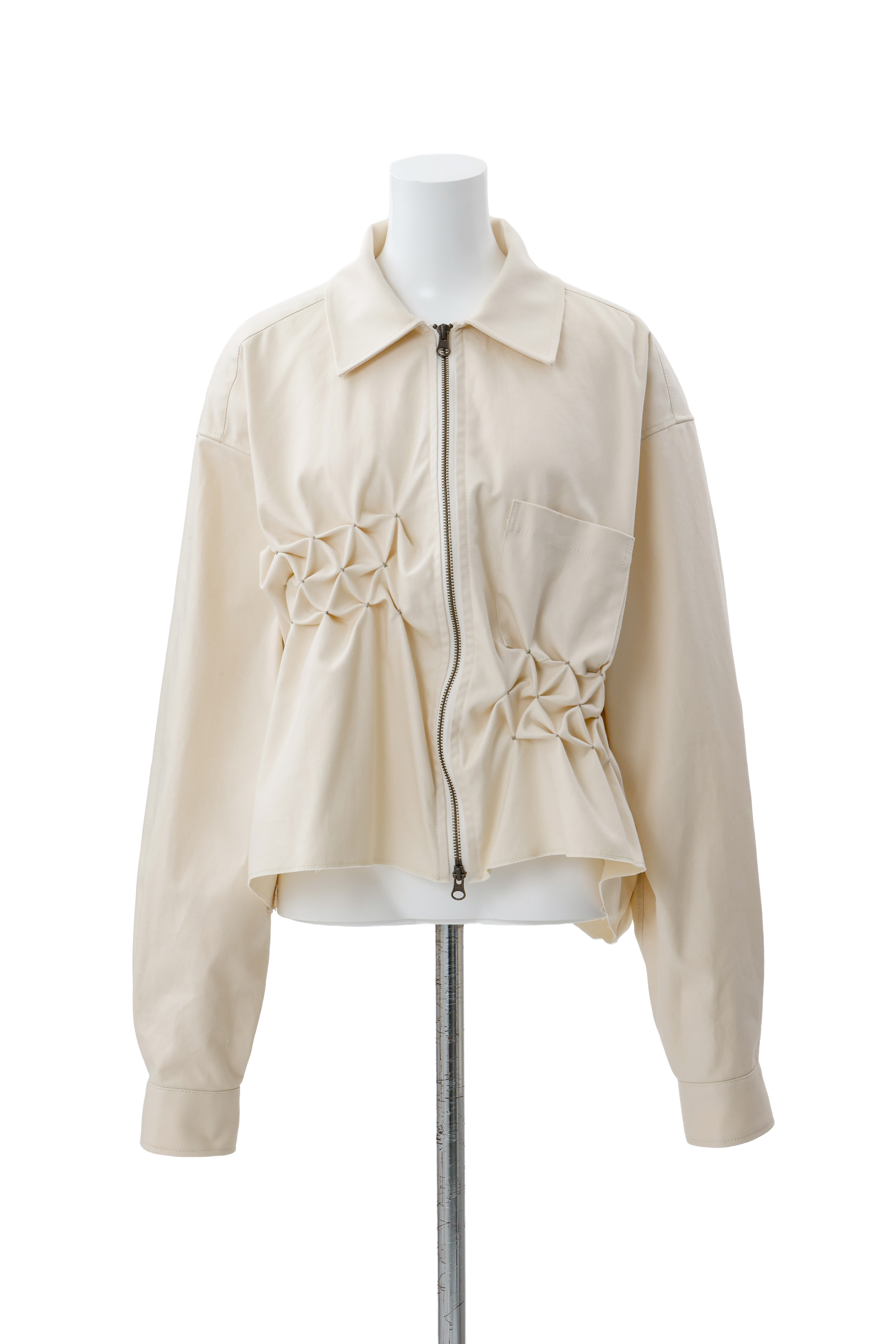 Double zip shirt jacket - Off-white