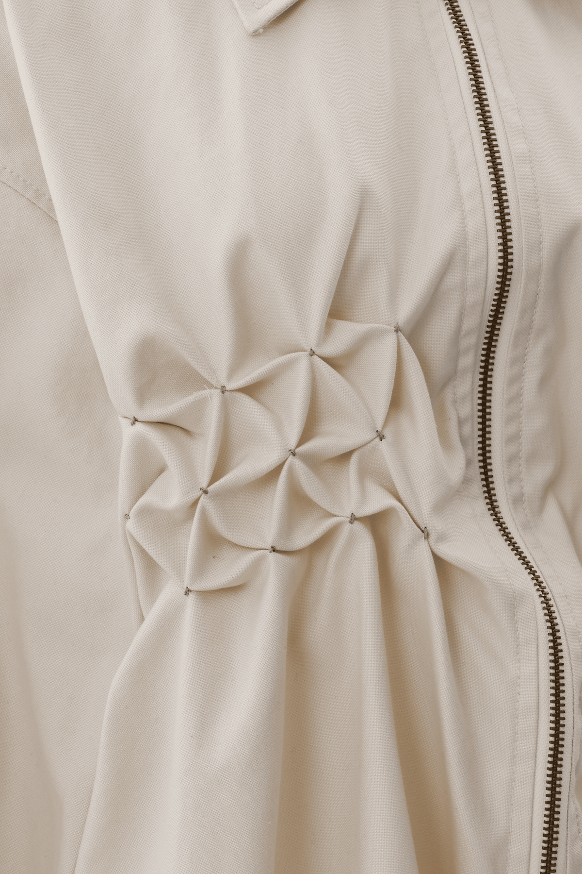 Double zip shirt jacket - Off-white