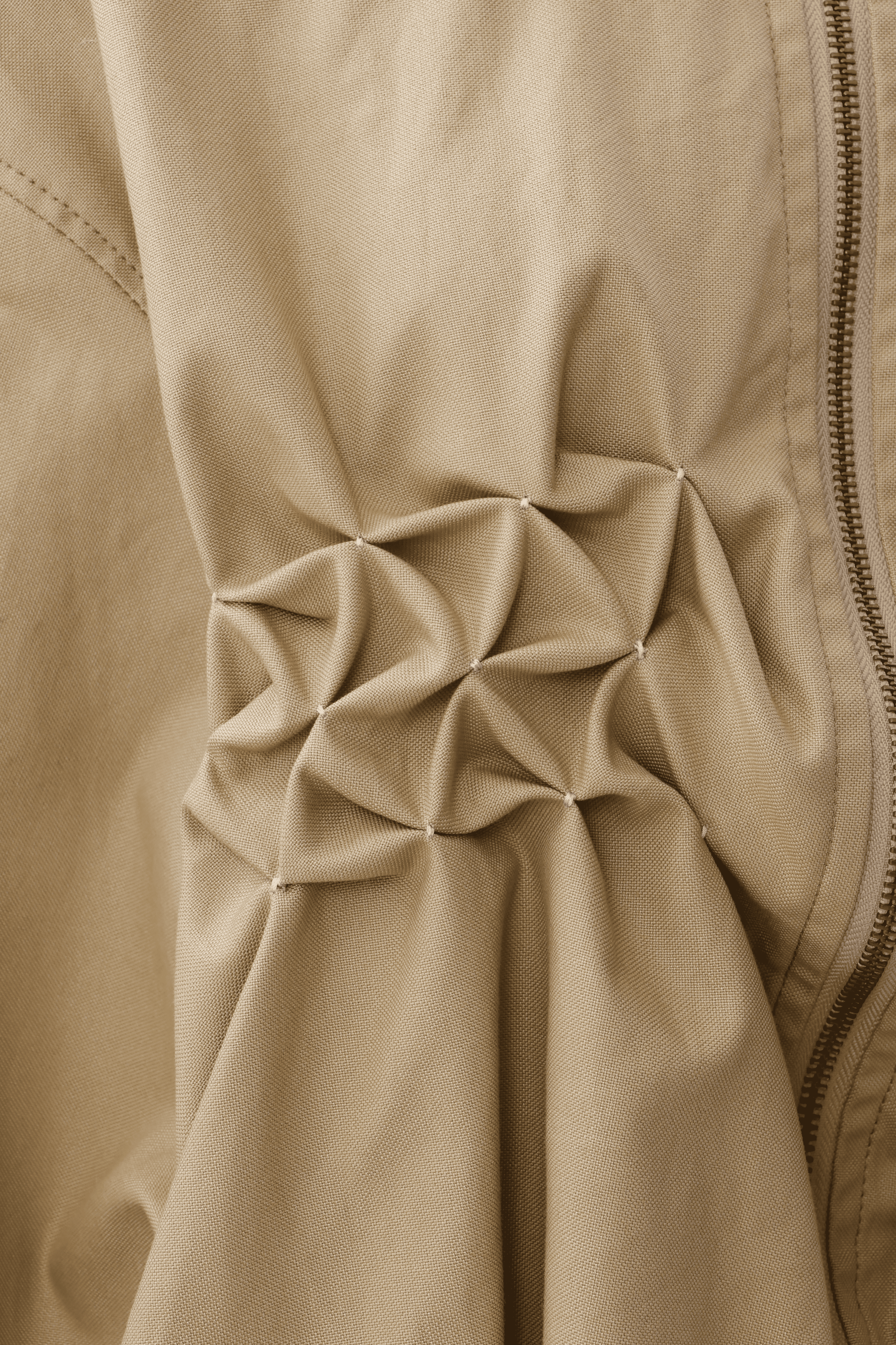 Double zip shirt jacket - Beige