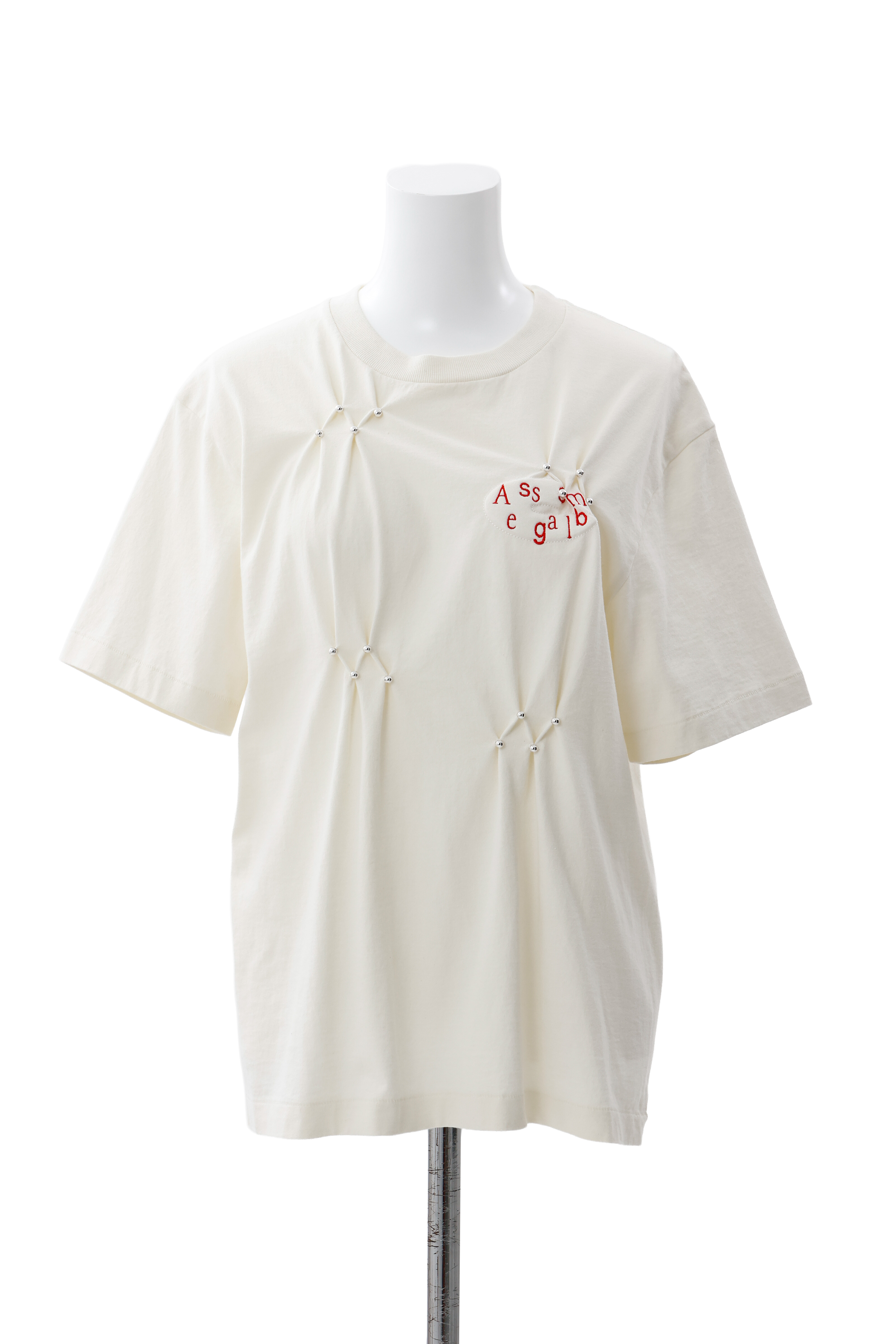 Assemblage smocking Tee - White