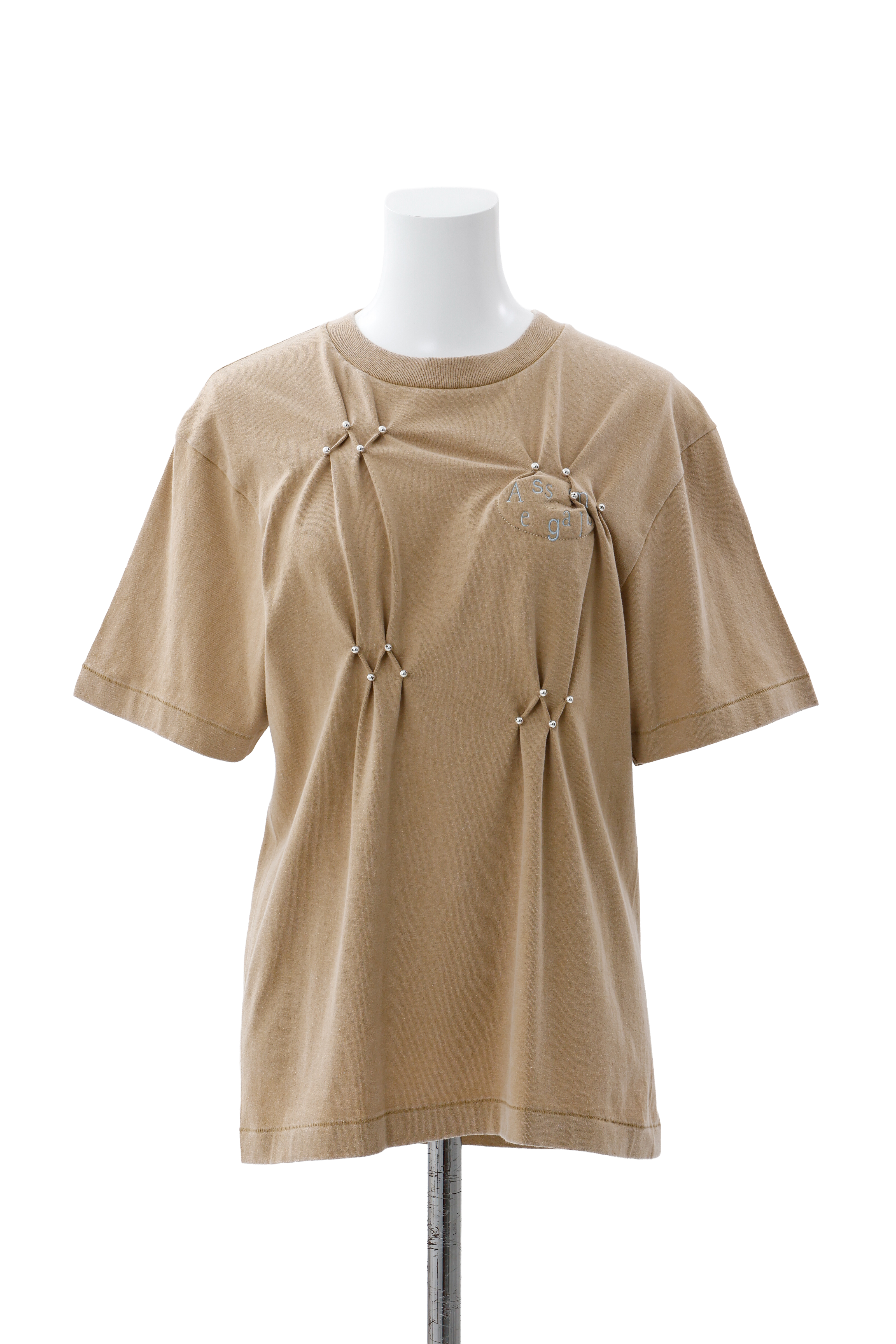 Assemblage smocking Tee - Beige