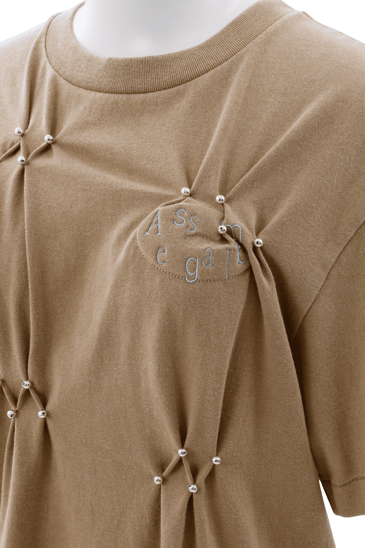 Assemblage smocking Tee - Beige