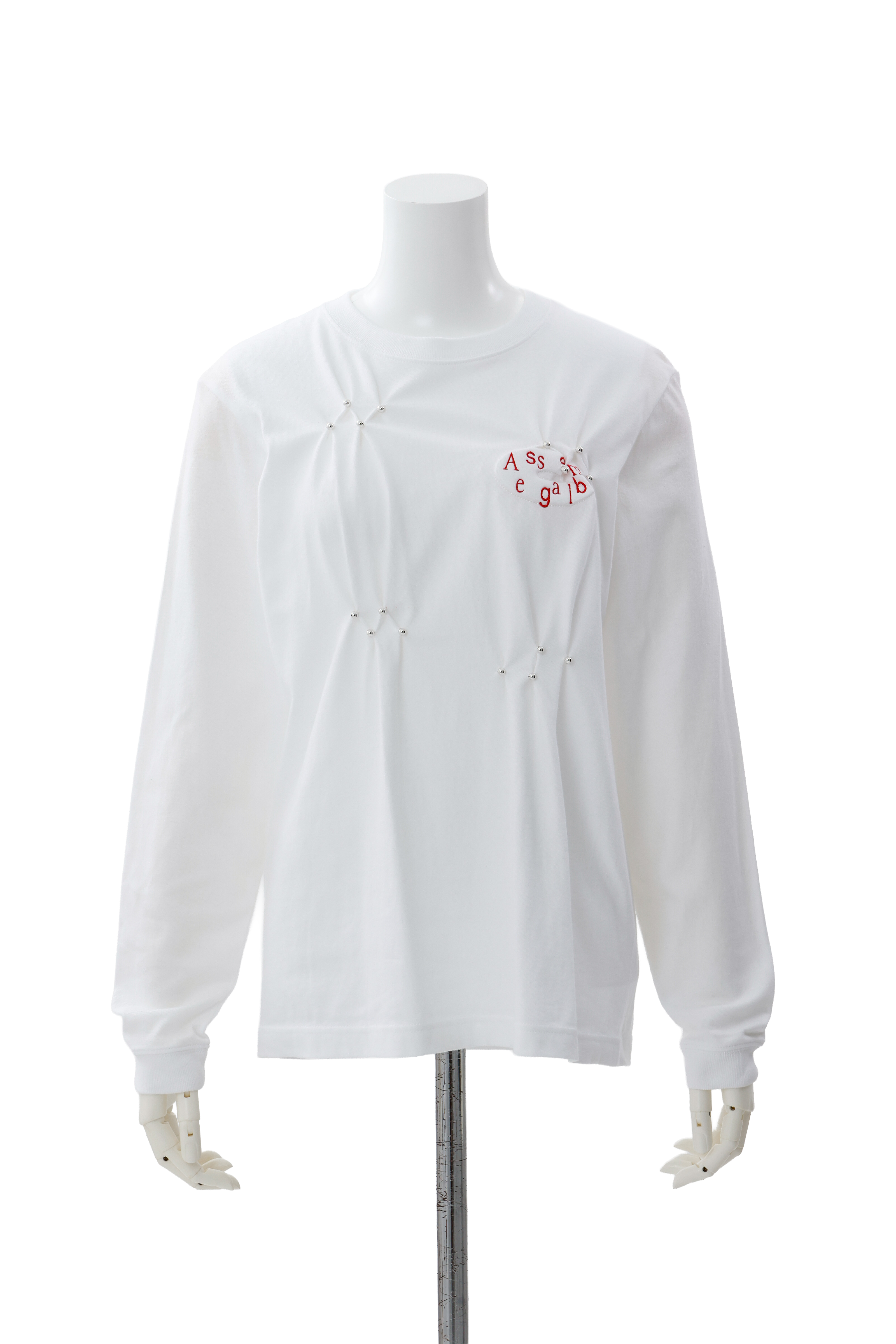 Assemblage smocking long tee - White