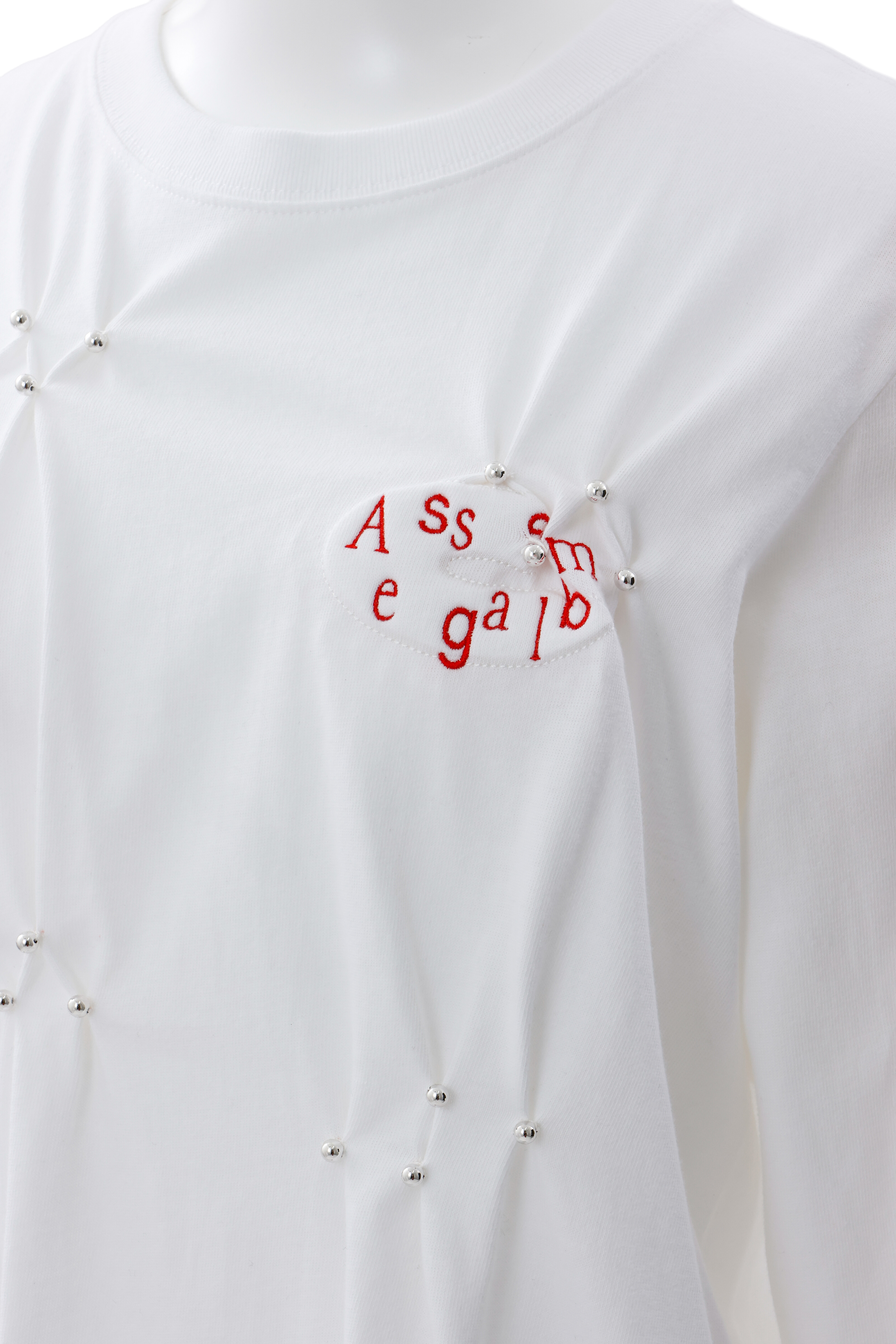 Assemblage smocking long tee - White