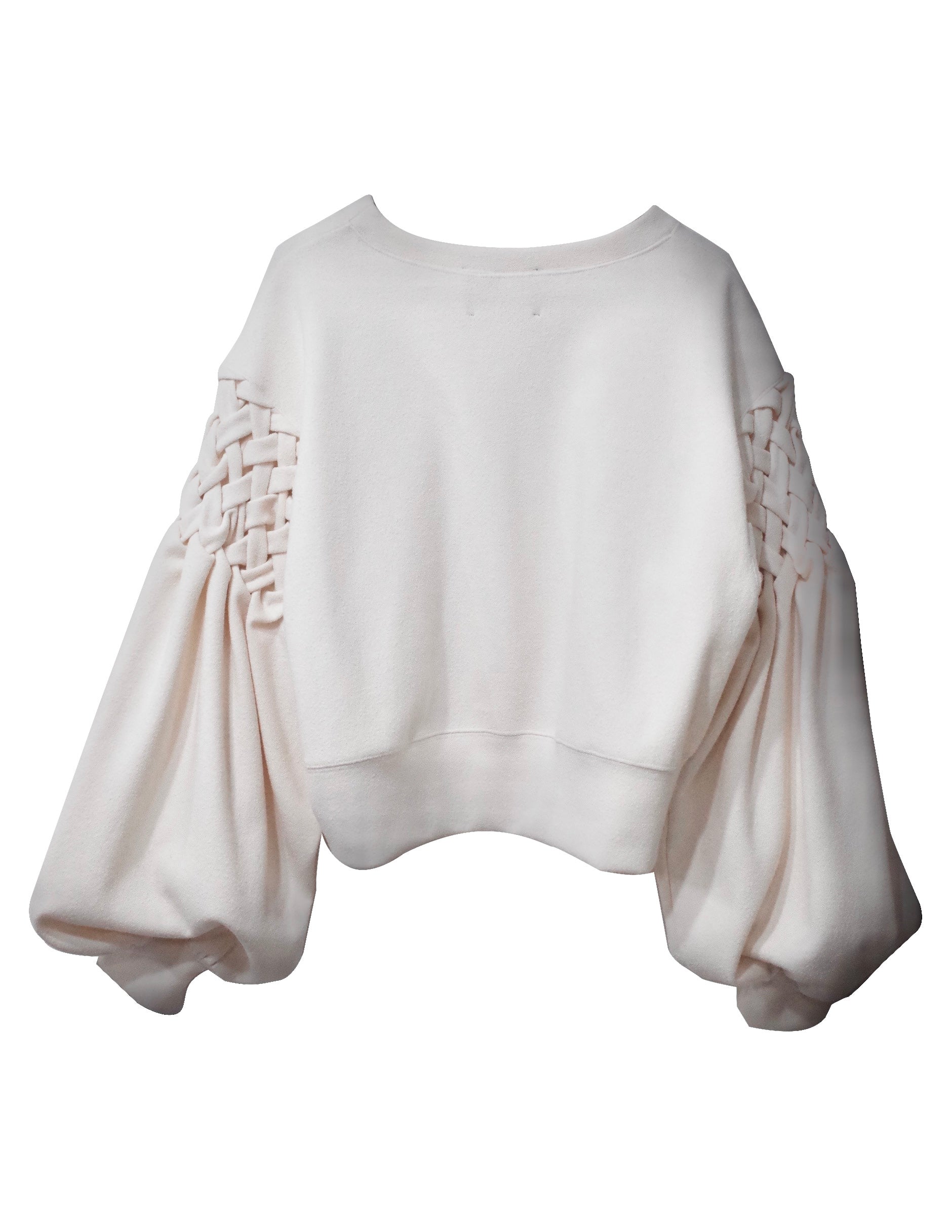 Smocking sleeve boucle pullover S