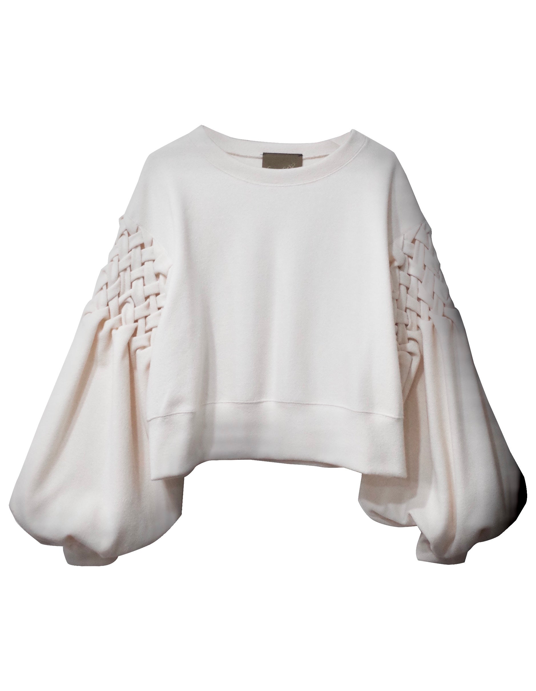Smocking sleeve boucle pullover S