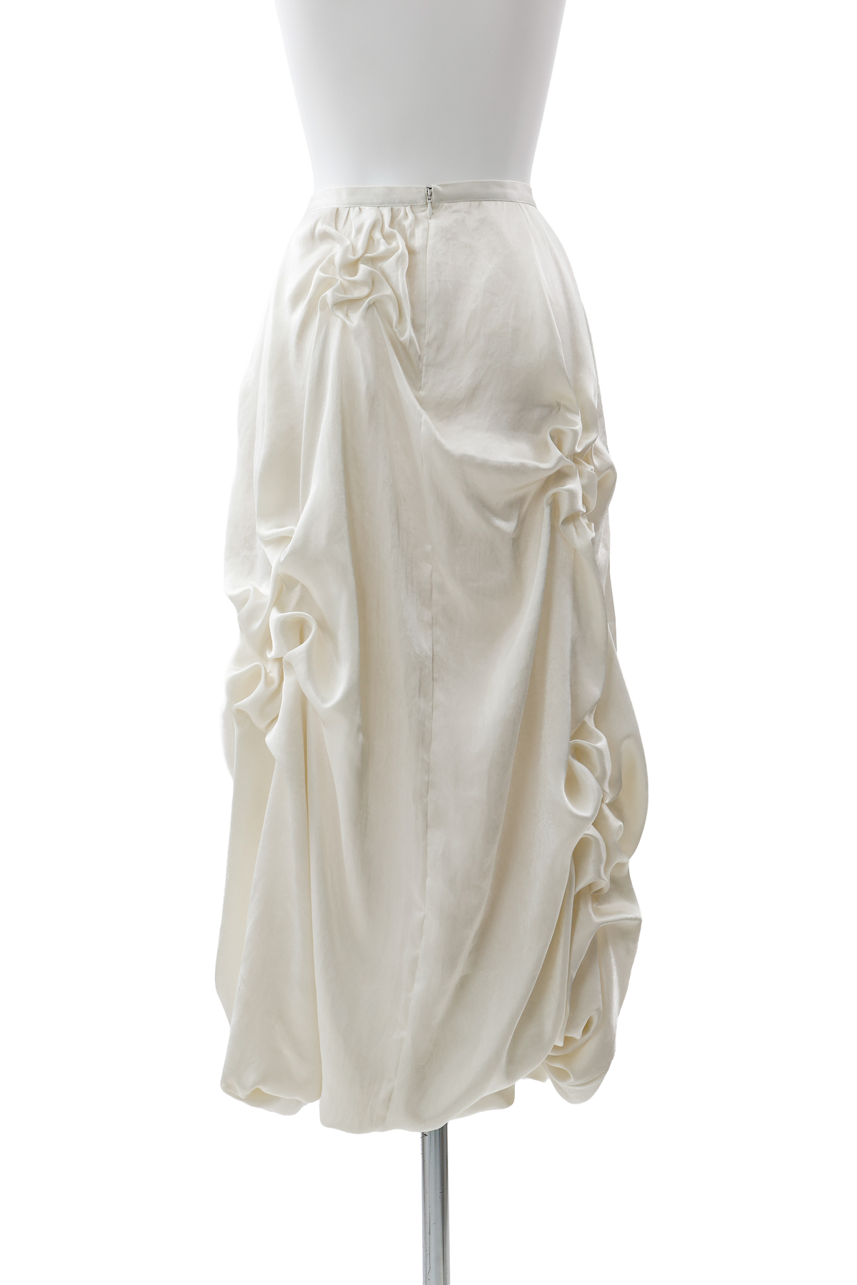 Satin balloon skirt - Off-white