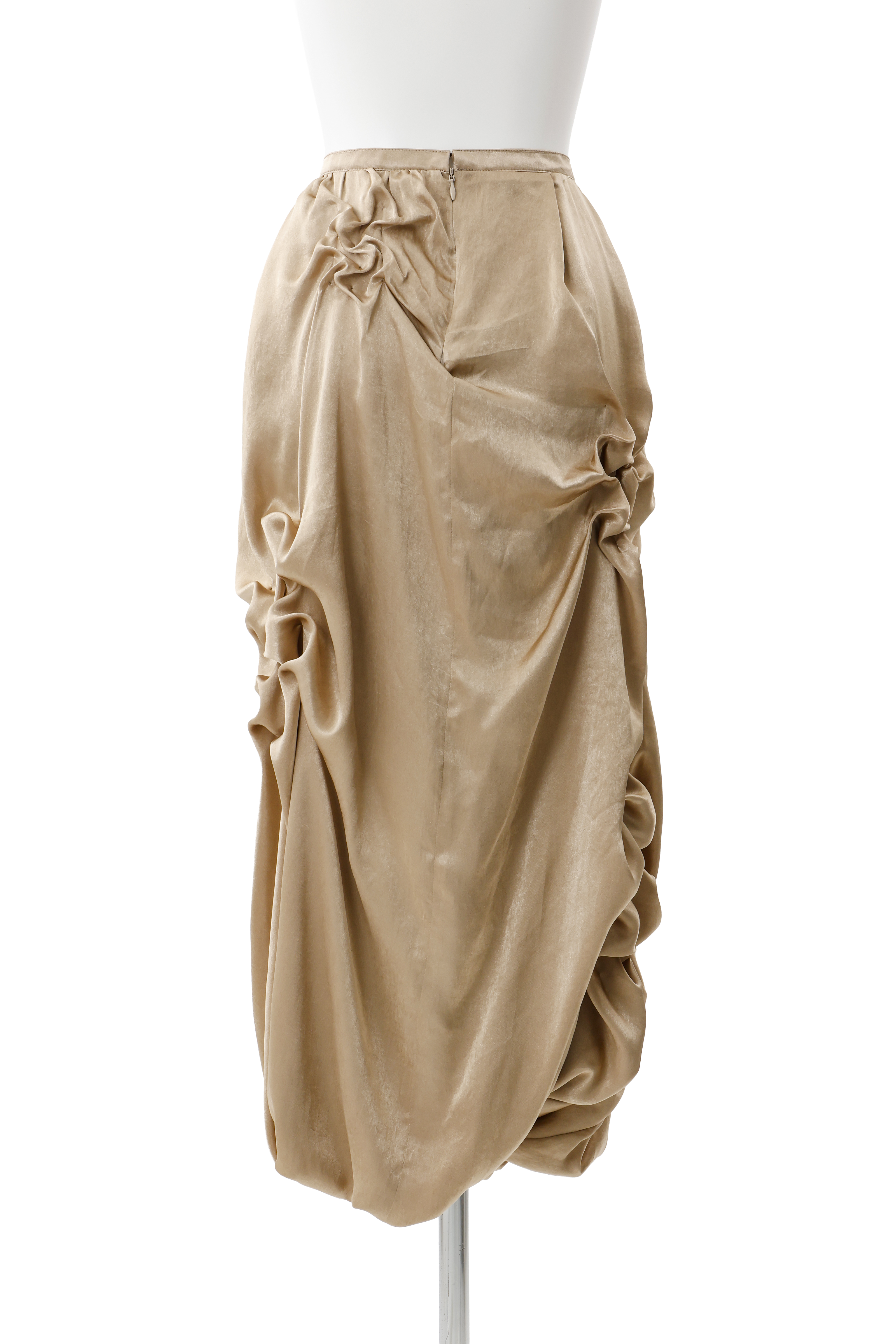Satin balloon skirt - Beige