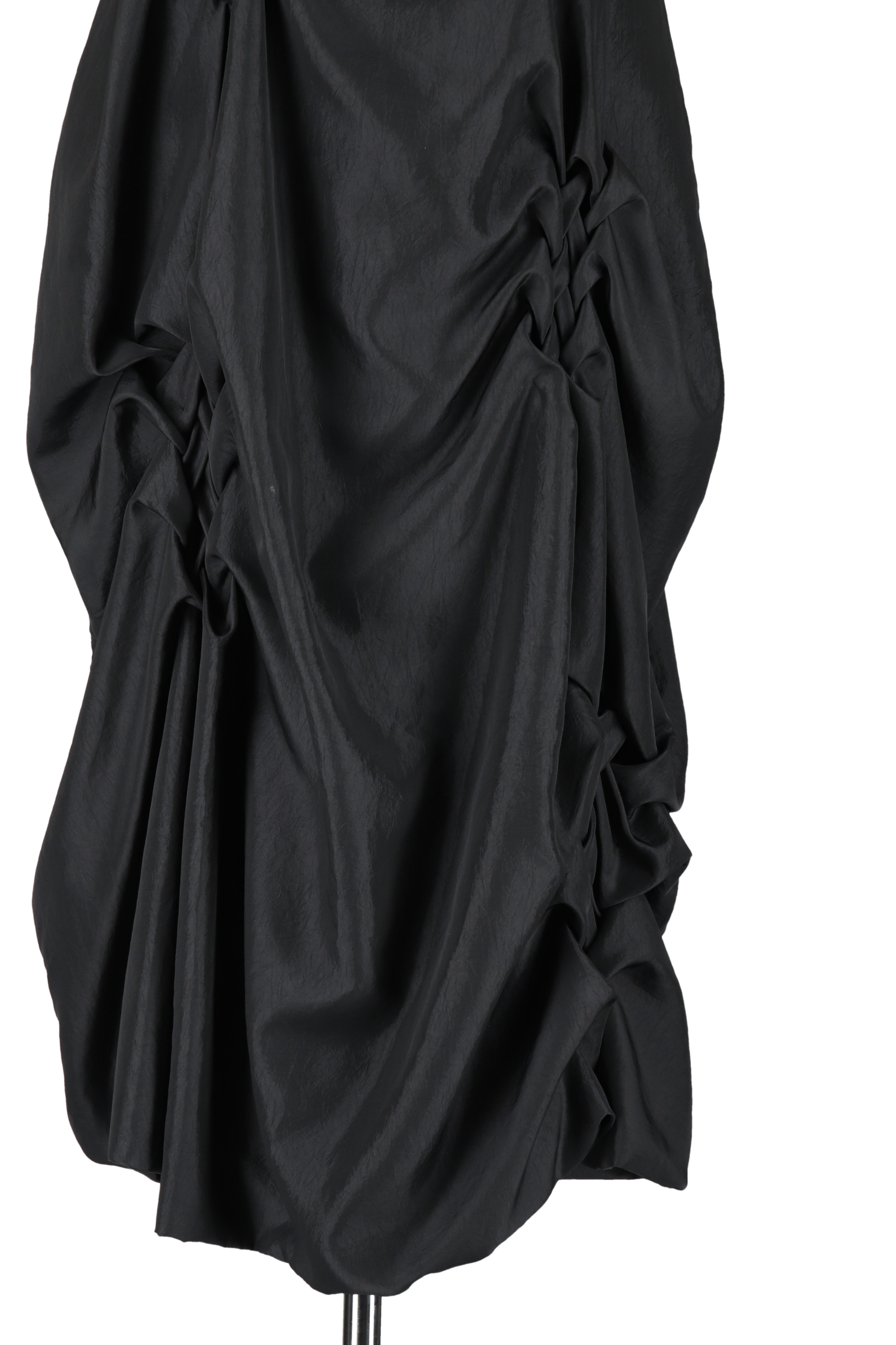 Shiny taffeta balloon skirt - Black