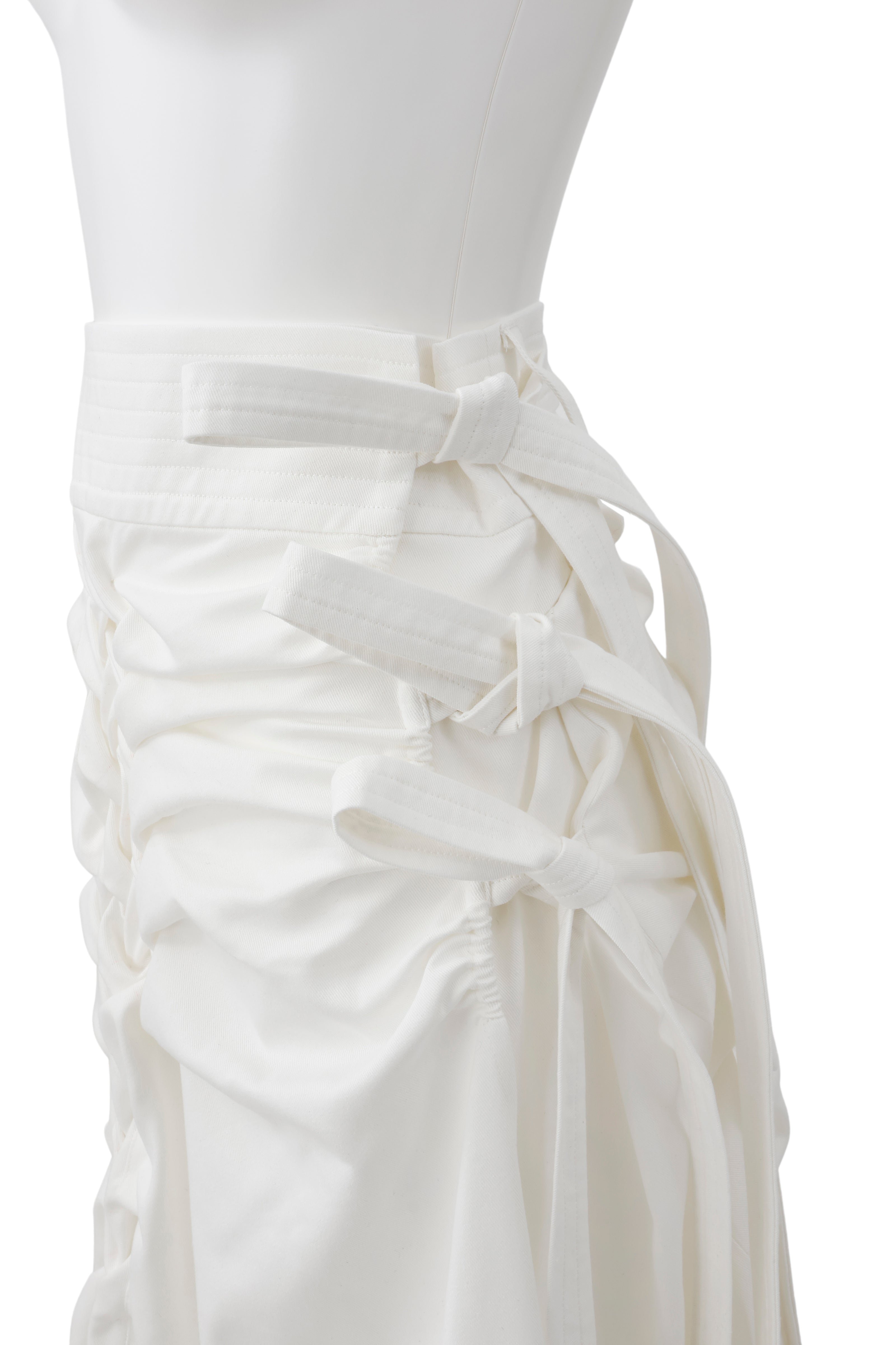 Hakama wrap skirt ‐ White