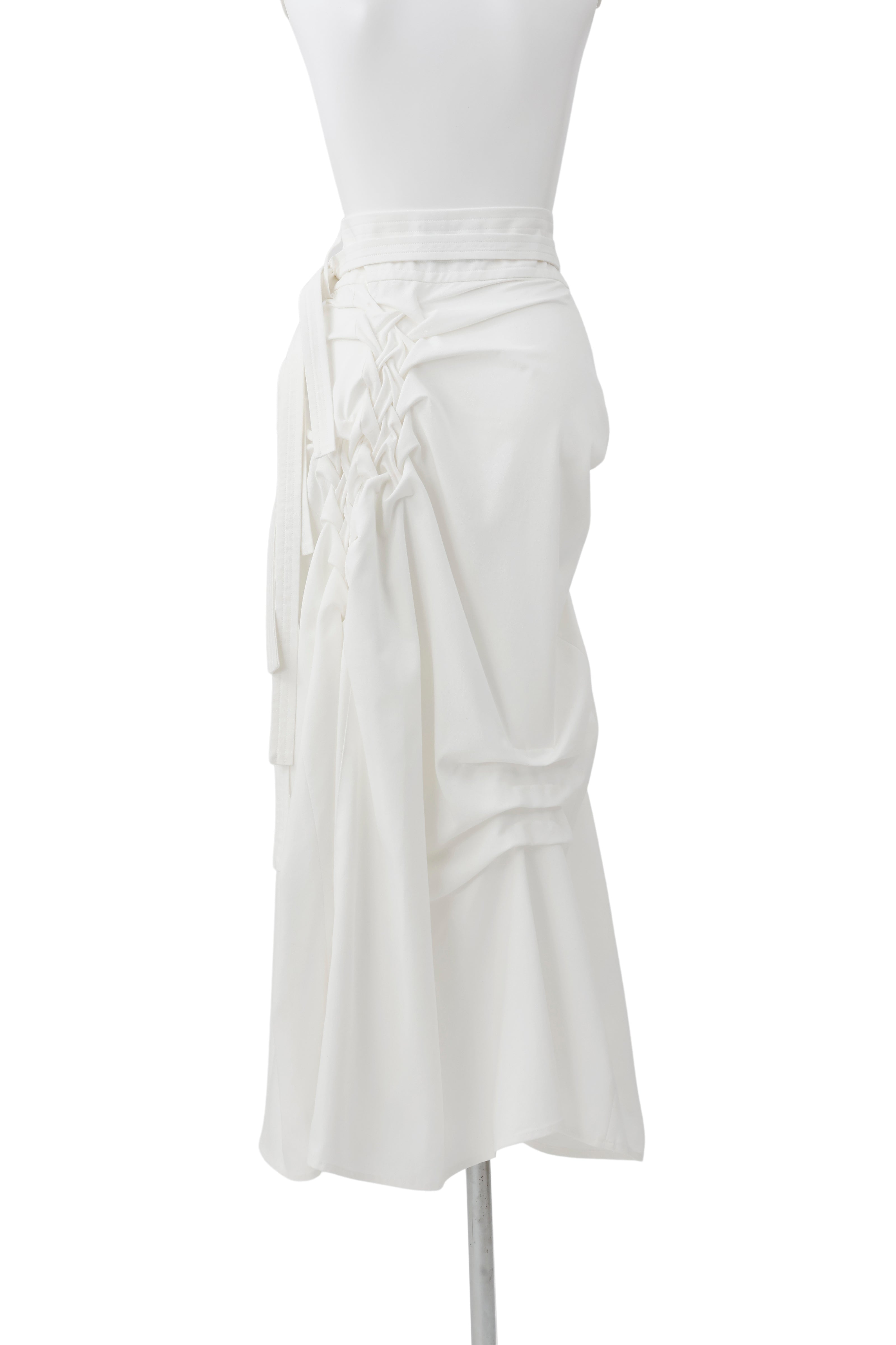 Hakama wrap skirt ‐ White