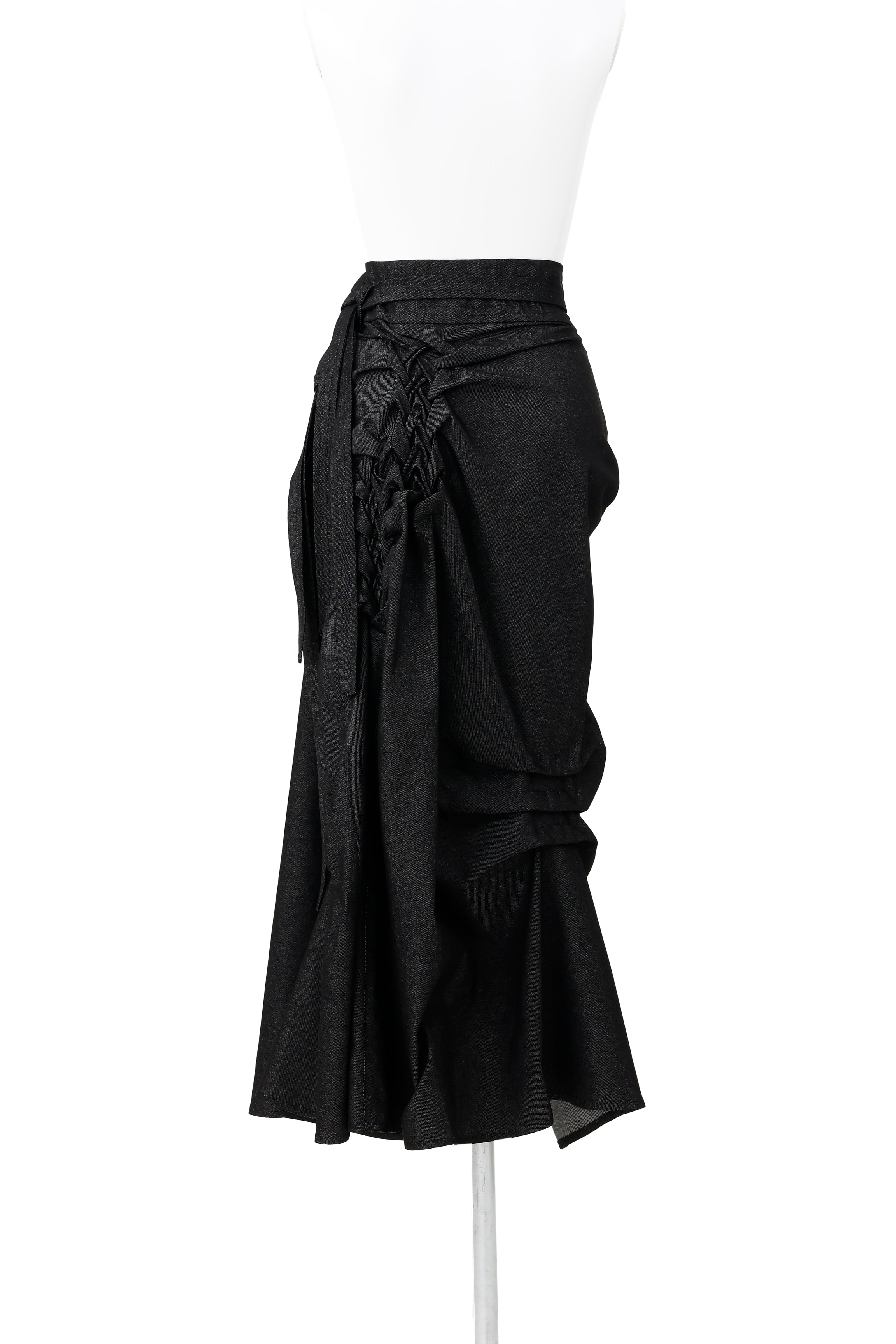 Hakama wrap skirt - Black