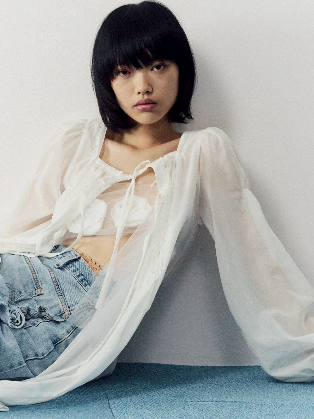 Origami veil tops - Black