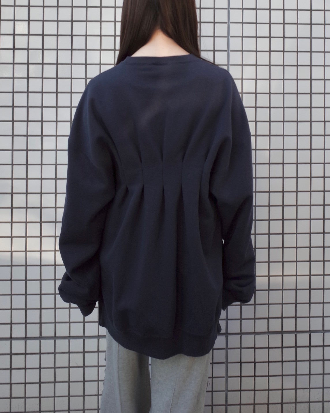 ATELIER by Create Clair / Remake Front Short Sweat - 2 - Navy