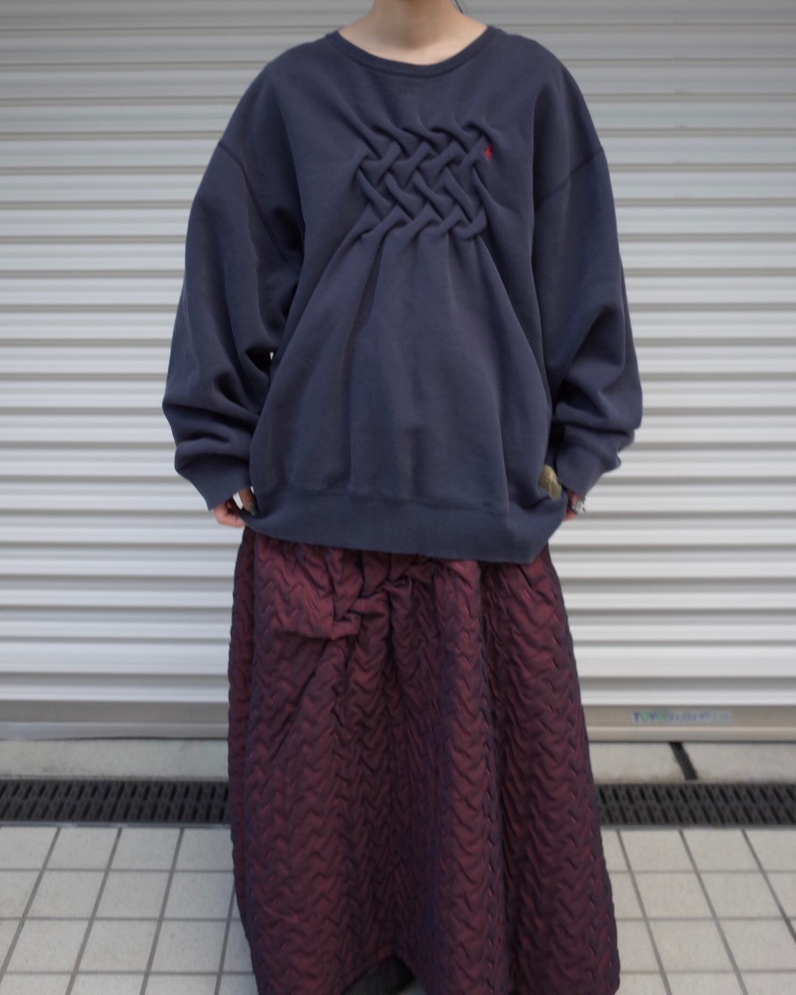 ATELIER by Create Clair / Remake Smocking Sweat - 1 - Navy