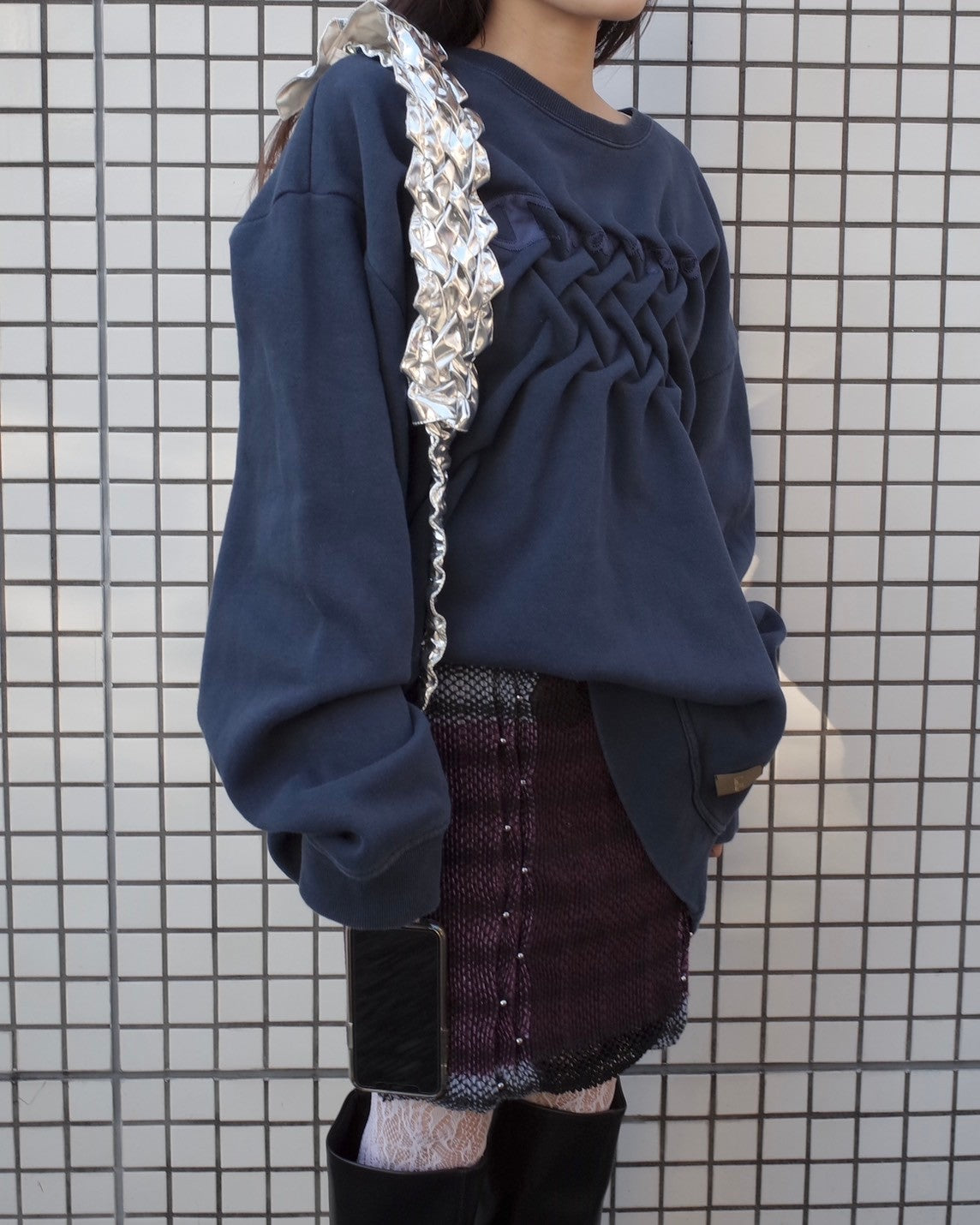 ATELIER by Create Clair / Remake Smocking Sweat - 1 - Navy