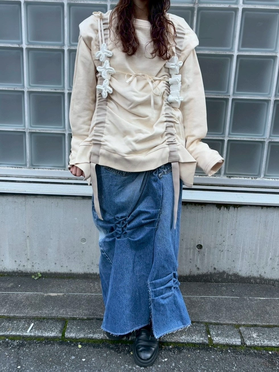 ATELIER by Create Clair / Remake denim skirt - 3 - Blue - S