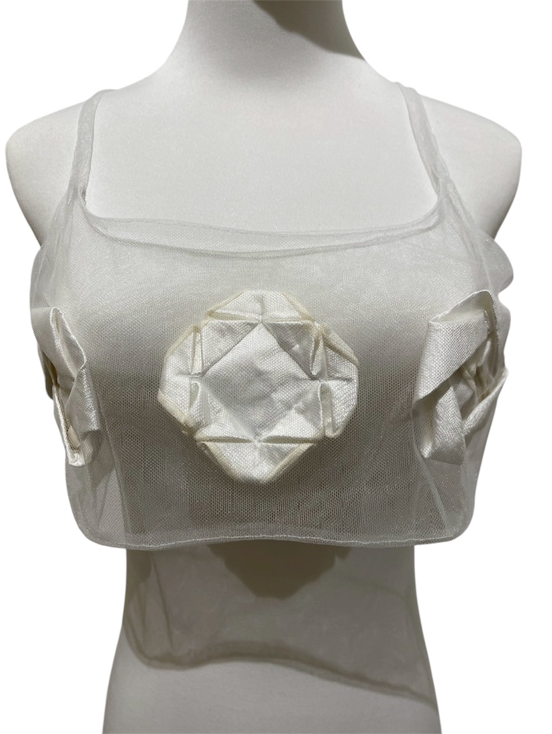 Origami veil tops - White