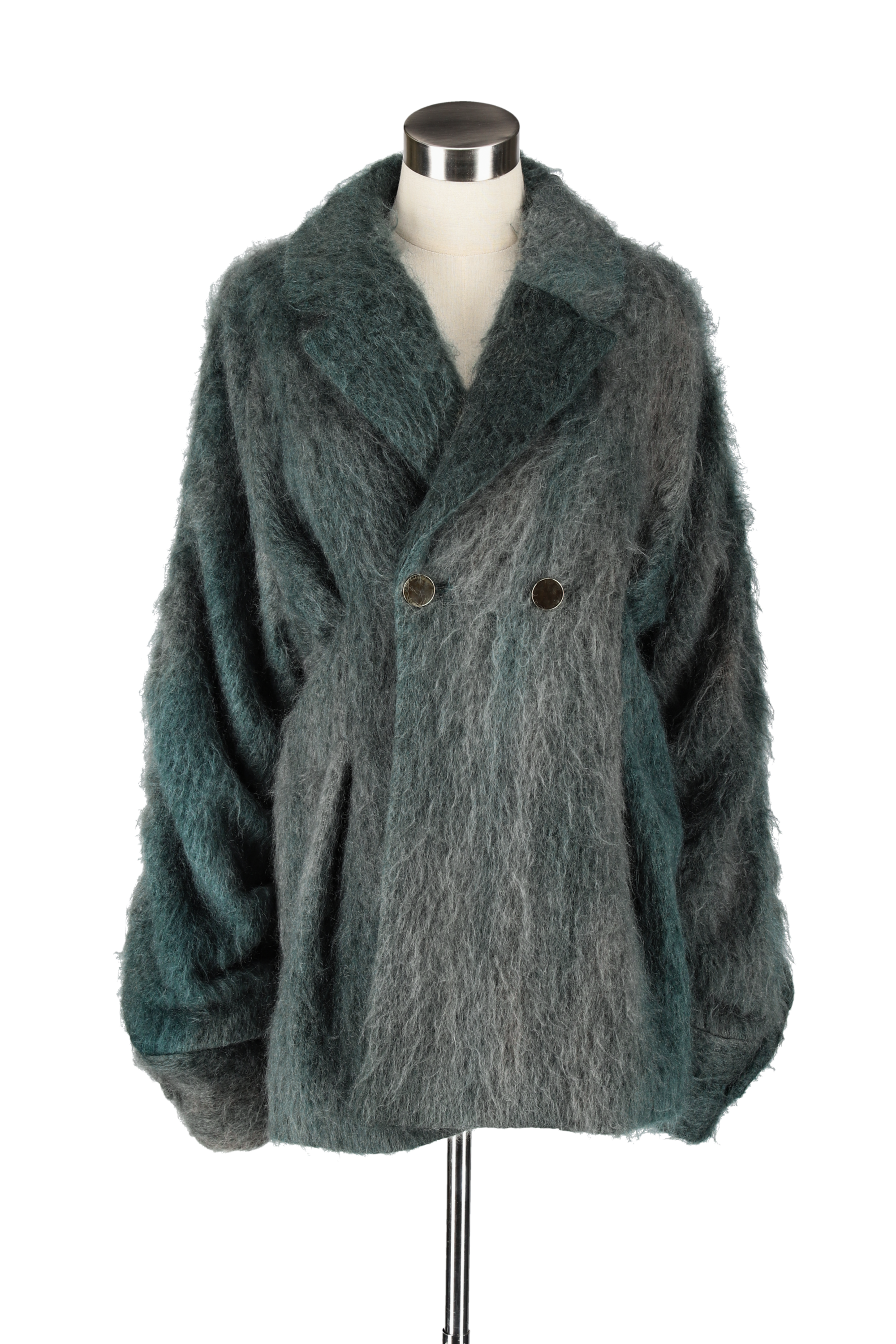 Big collar short coat - Green