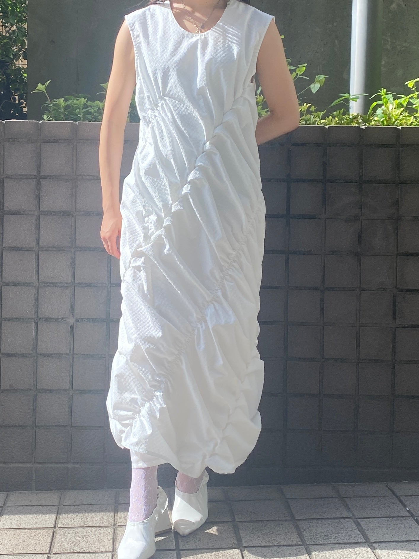 Twist smocking dress